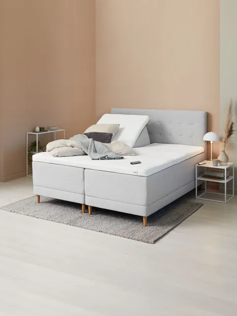 Elevationsseng 180x210cm DUNLOPILLO OSA grå-32 Fast