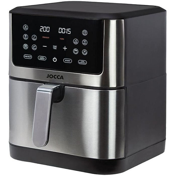Friteuse Electriquesans huile - JOCCA - 2193 - 8L - 1800 W - 30,3 x 38,3 x 35,1 cm - Acier inoxydable