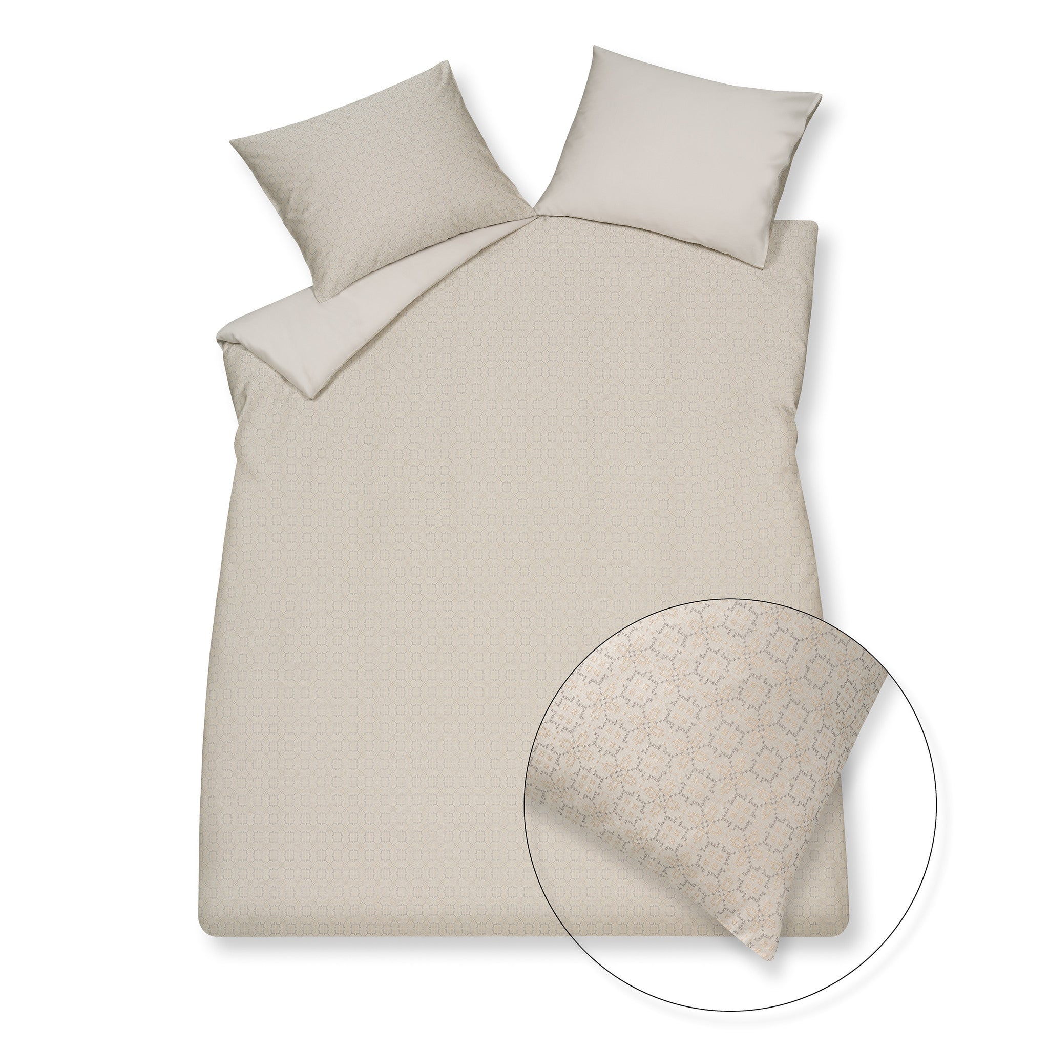 Dekbedovertrek Purity Rome   140 x 200 220 cm   Grijs   Beige