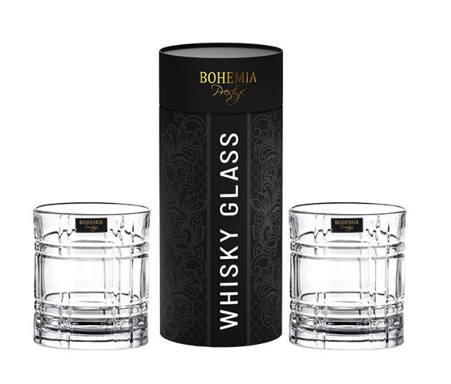 Szklanka whisky 340ml 2 szt. tuba Bohemia Sempre Prestige