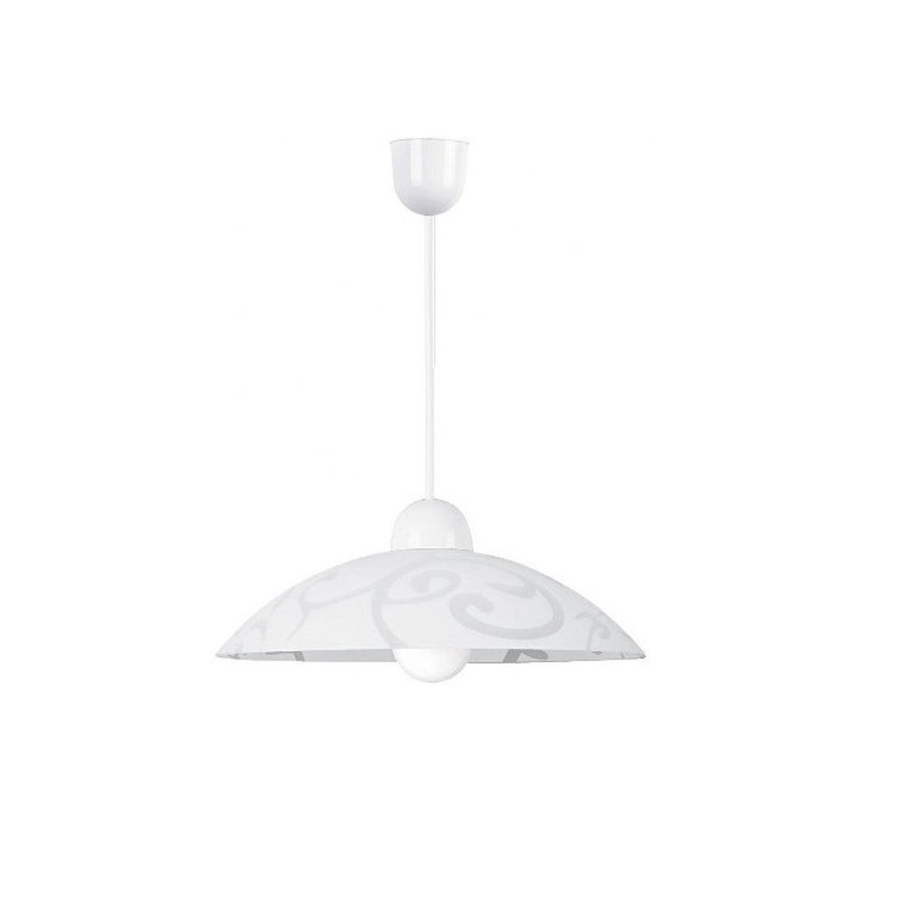 Lampa wisząca biało-przezroczysta Scroll 1xE27x60W wym: 90x30x30 cm Rabalux