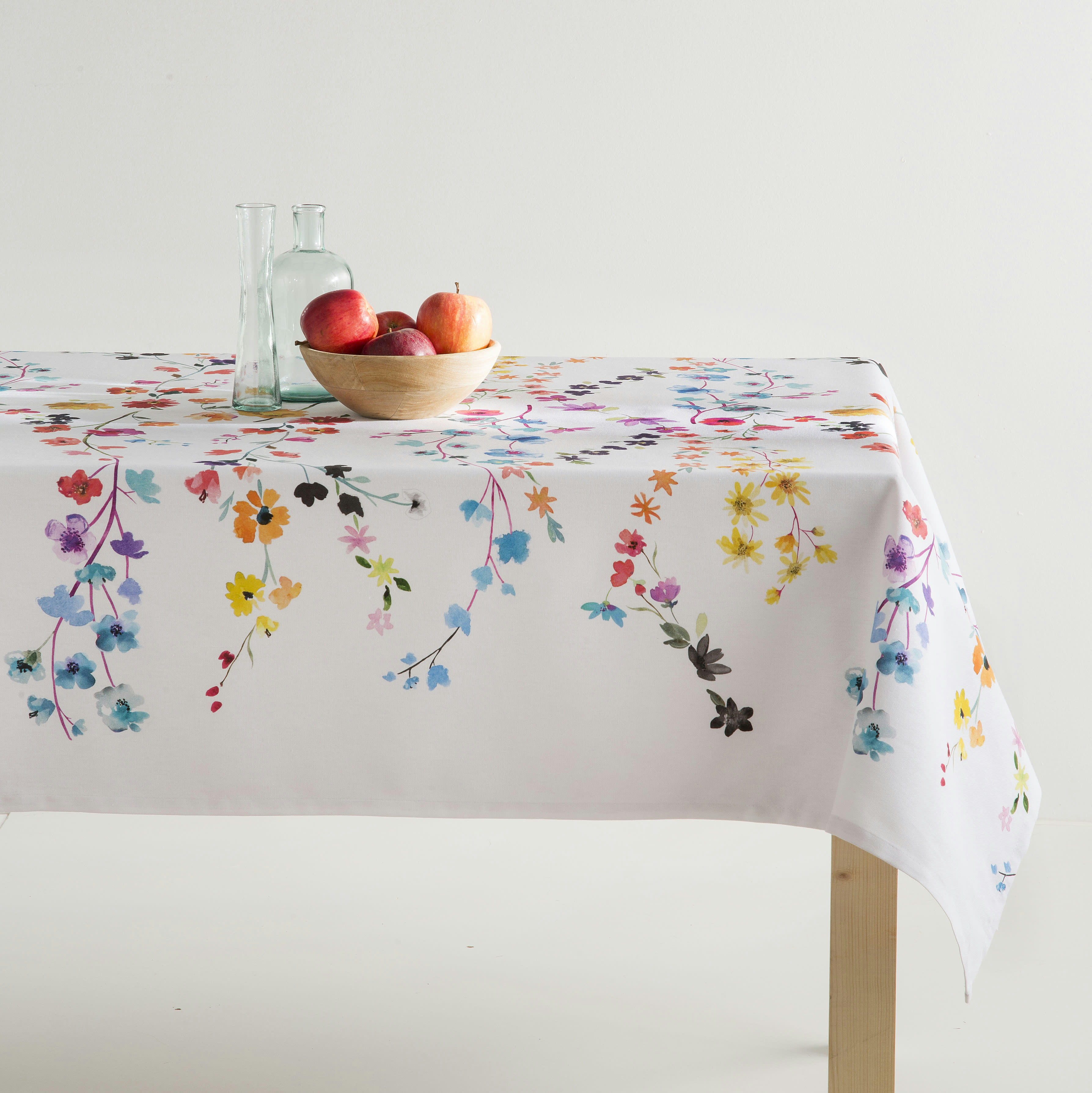 PAULA - Nappe en coton biologique antitâche imprimée  multicolor 140x200 cm