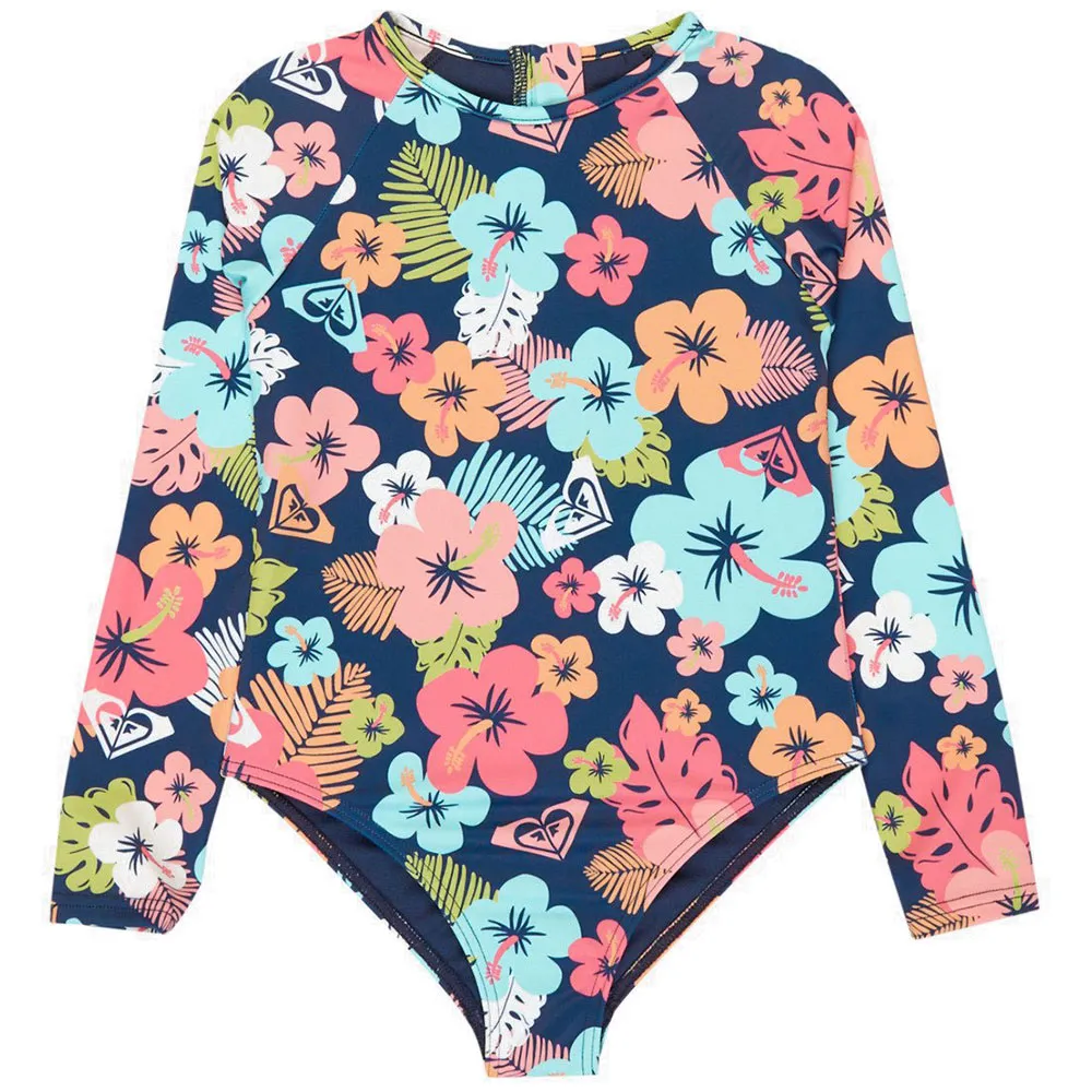 Roxy Morning Flower ERLWR03359 junior long sleeve back zip shorty