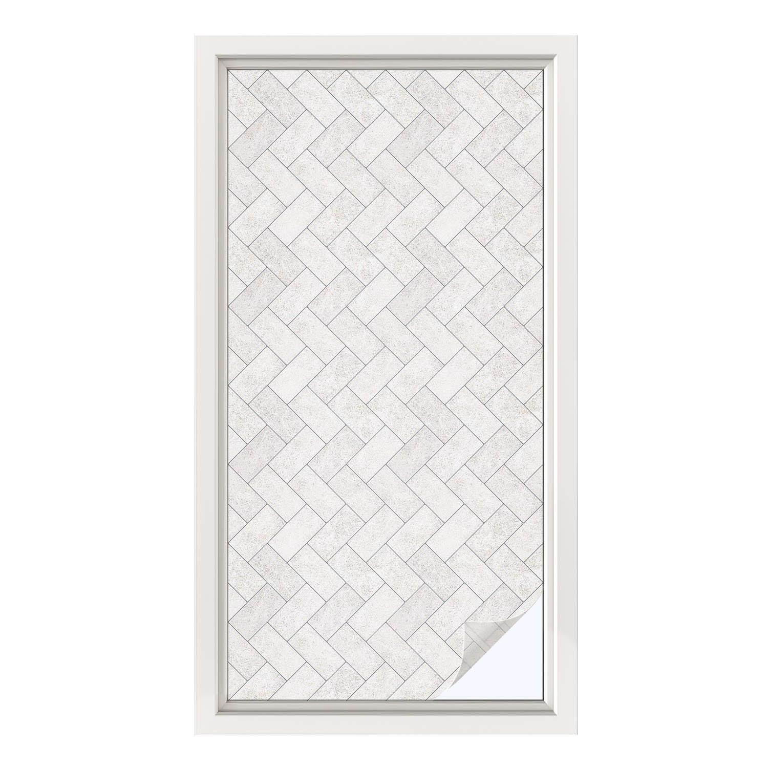 Folia dekoracyjna Jodełkowy motyw ochrona prywatności 50x100 Wallfluent