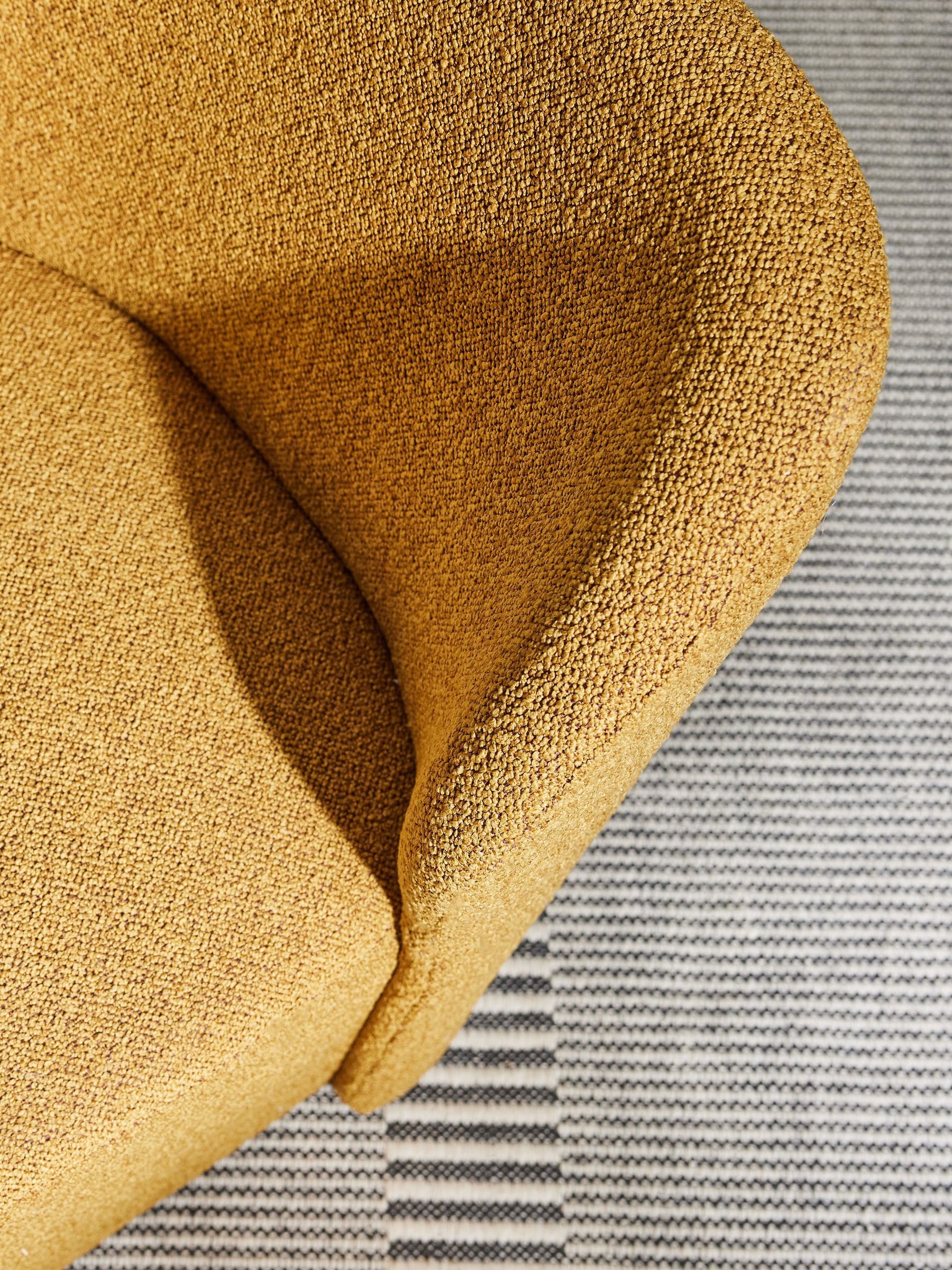Topeka Accent Chair in Ochre Yellow Pax Boucle