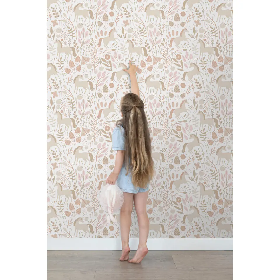ESTAhome behang unicorns beige - 53 cm x 10.05 m