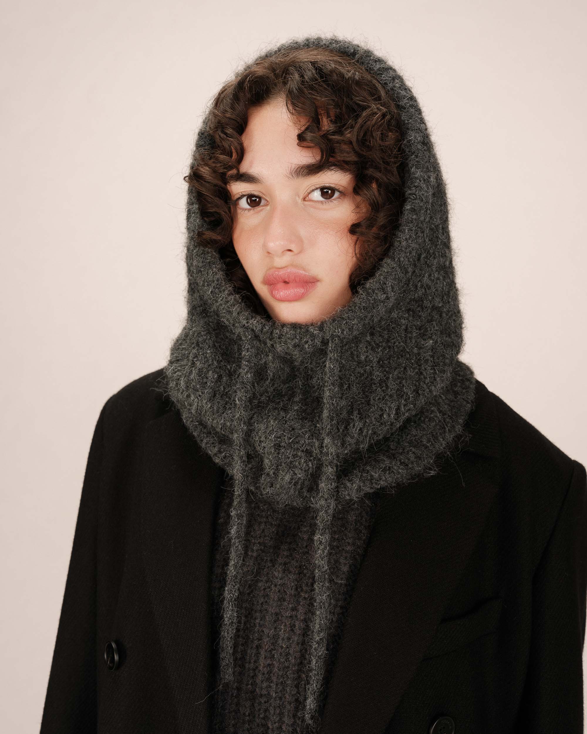 Cagoule en maille anthracite Samourai