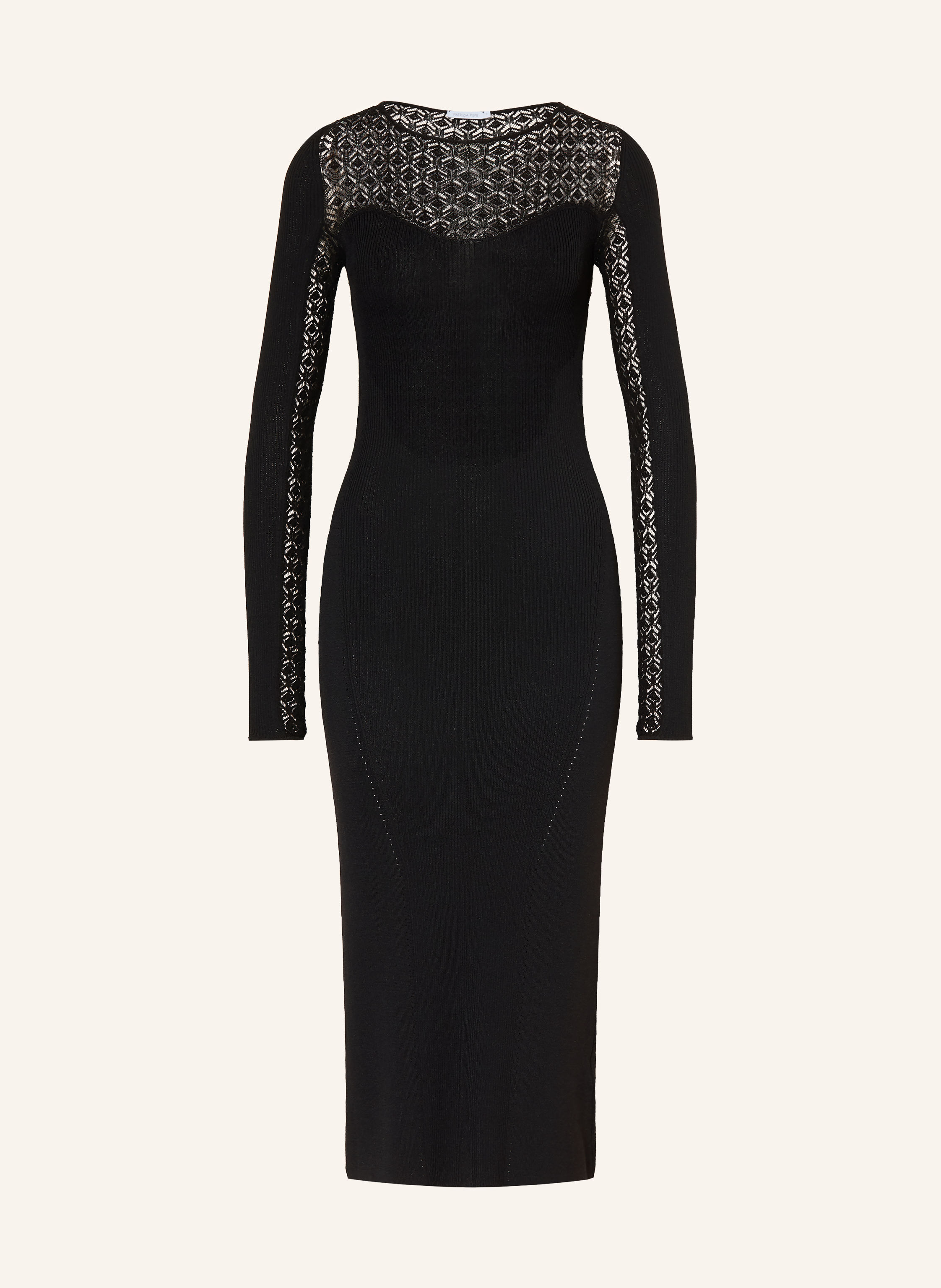 PATRIZIA PEPE Strickkleid mit Spitze