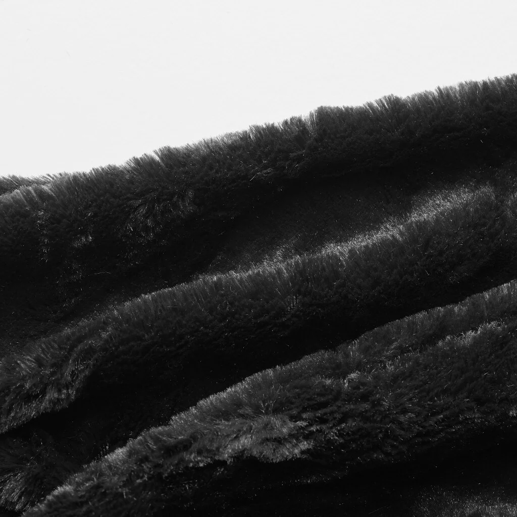 78 x 58 Black Faux Fur Sofa Sack Bean Bag Lounger