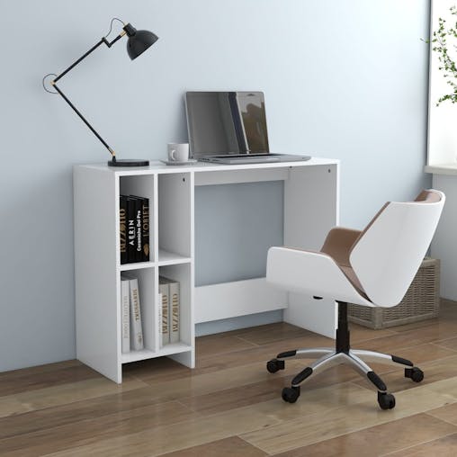 NNEVL Notebook Desk White 102.5x35x75 cm Chipboard