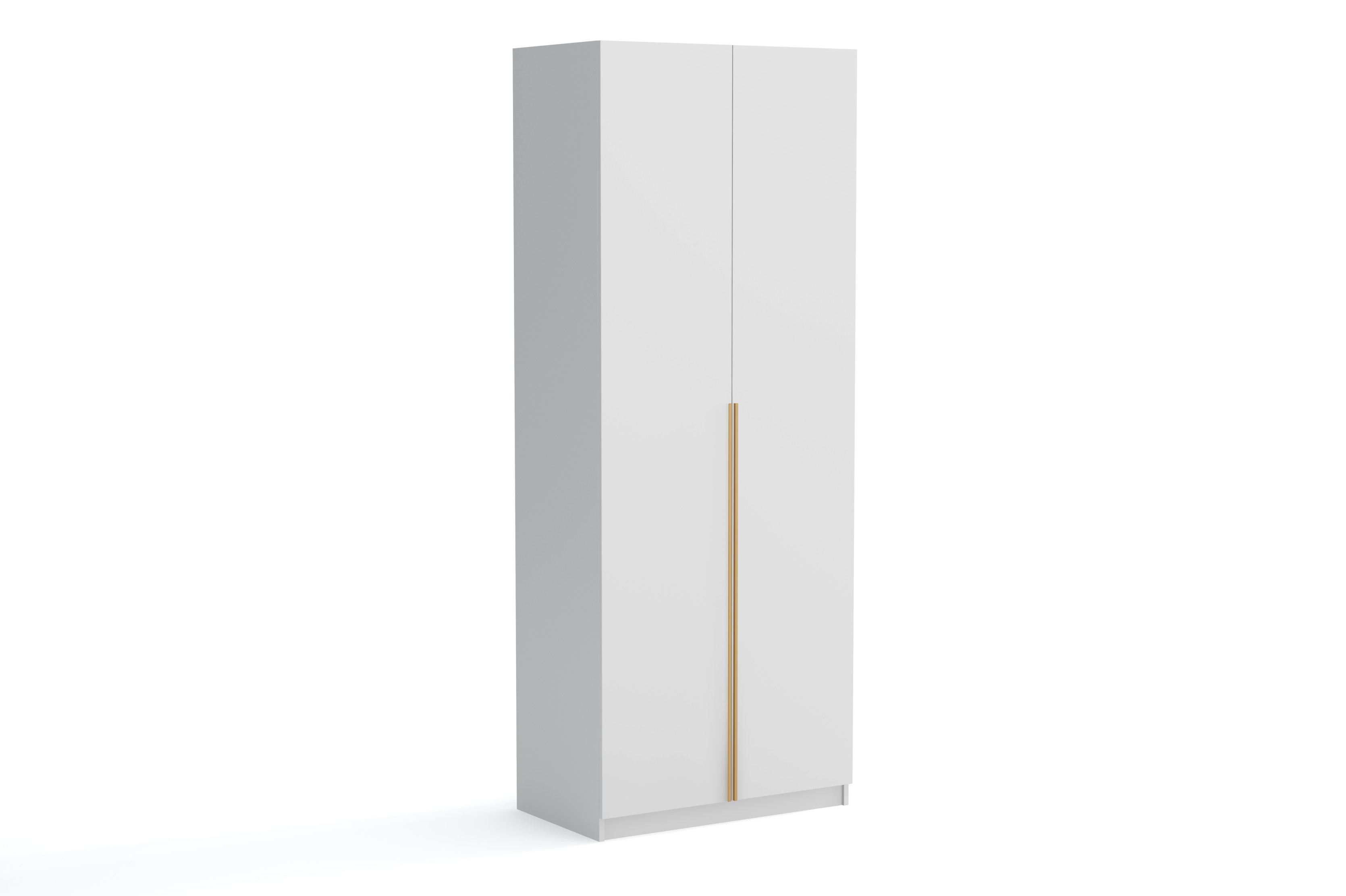 Szafa dwudrzwiowa Bristol 90cm Biała złote uchwyty