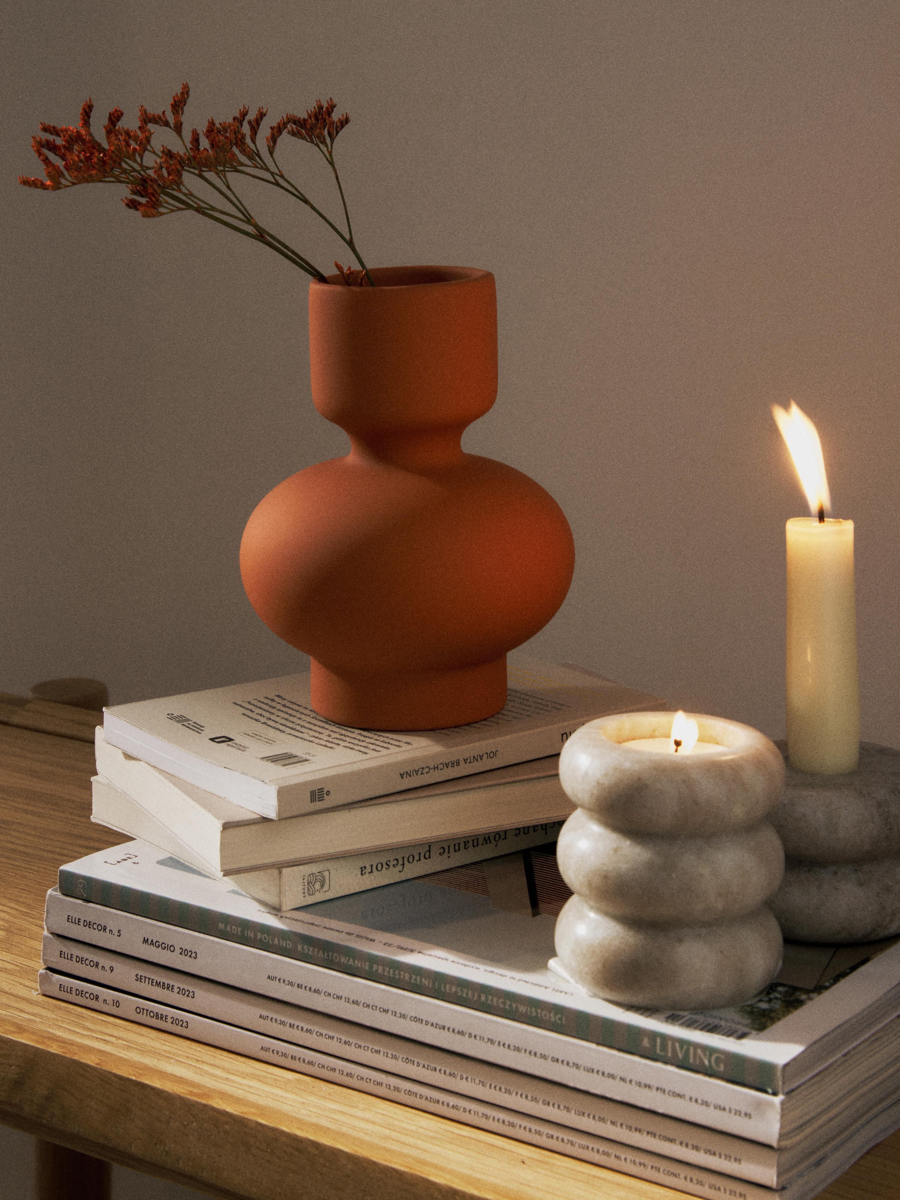 Vase Elta aus Steingut, H 16 cm