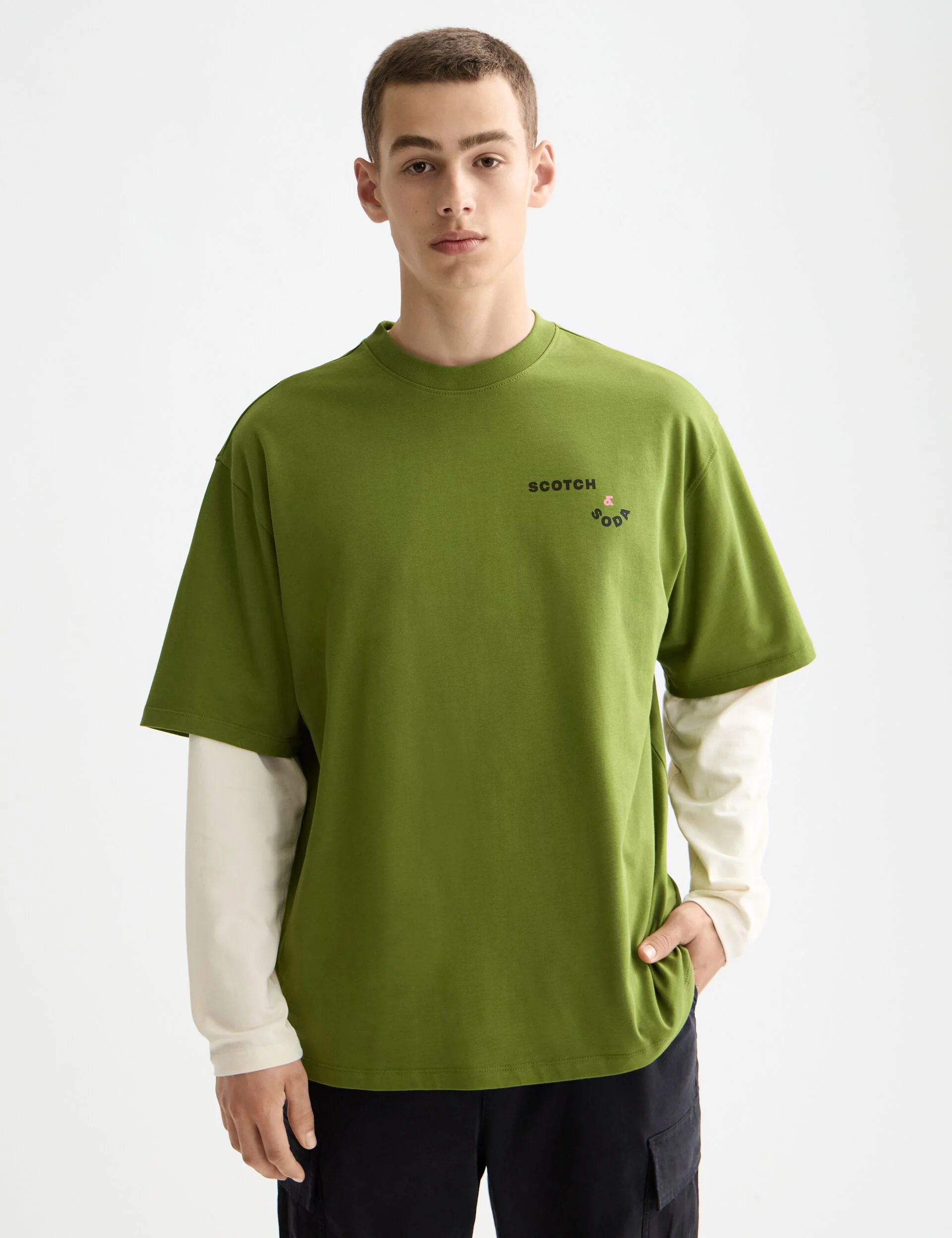 Loose fit front and back artwork t-shirt