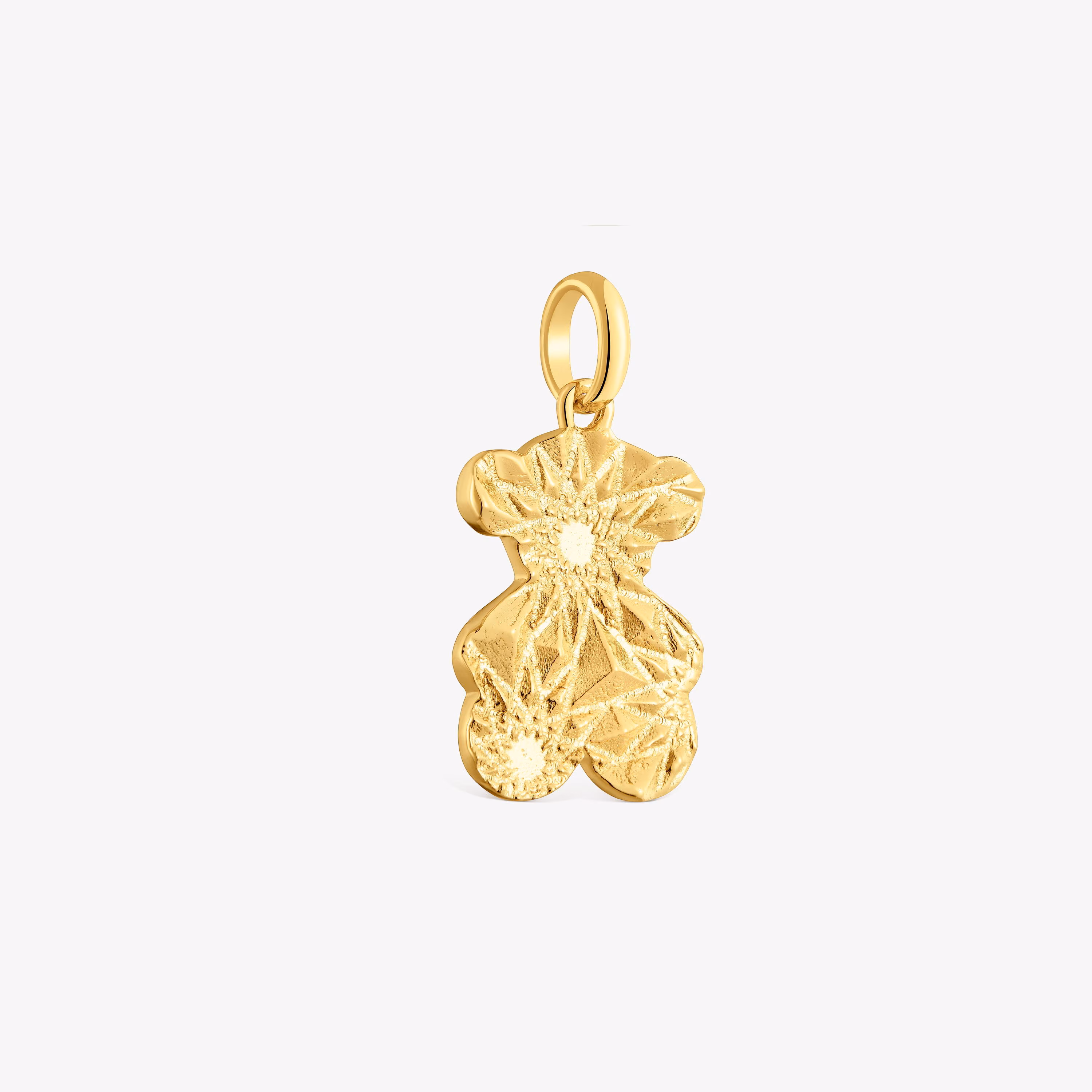 Colgante oso mecanizado con baño de oro 18 kt sobre plata Sweet Dolls