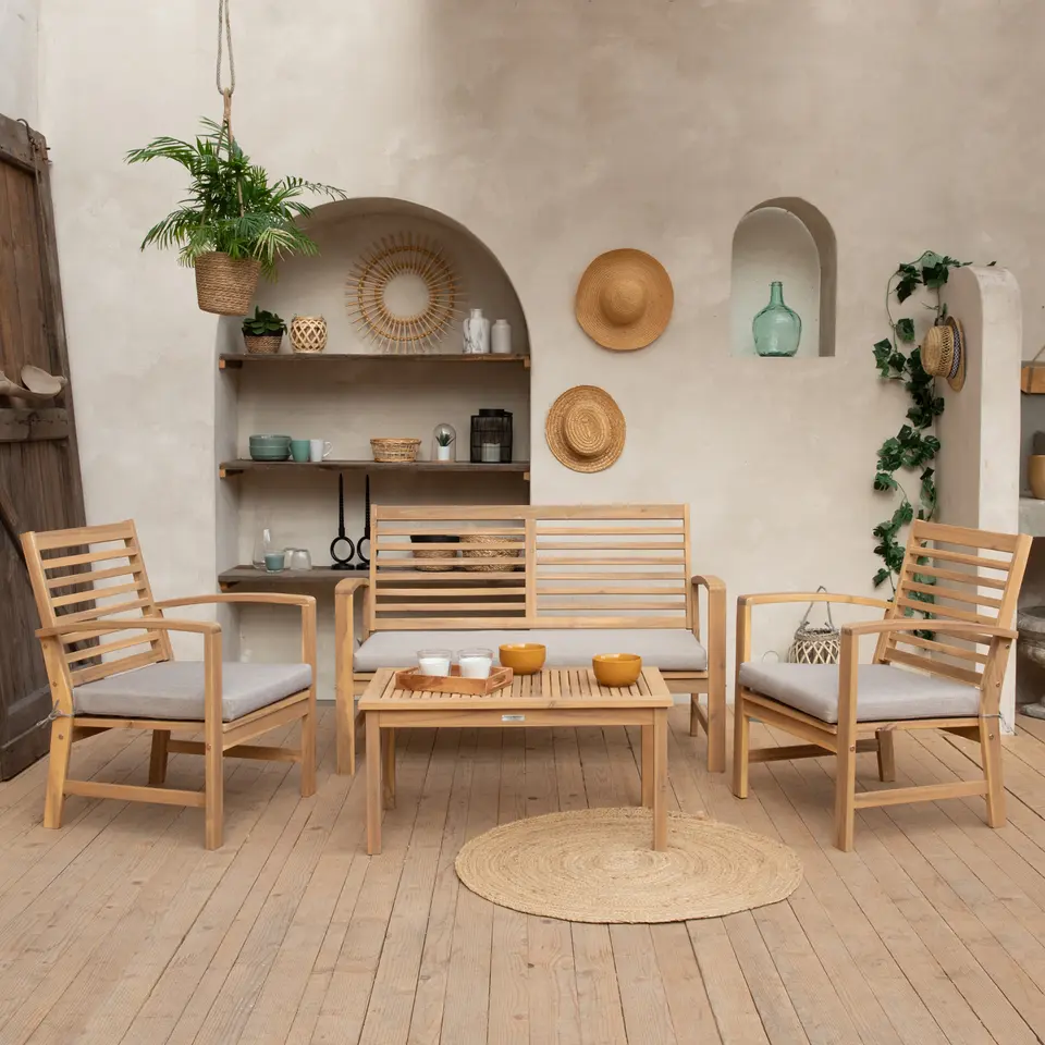 Happy Garden Tuinmeubelen GOA - Beige - Acacia