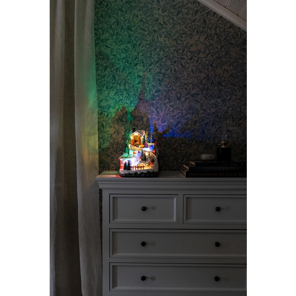 LED Szenerie, Polyresin, LxBxH: 20,5x36x26 cm, mehrfarbig