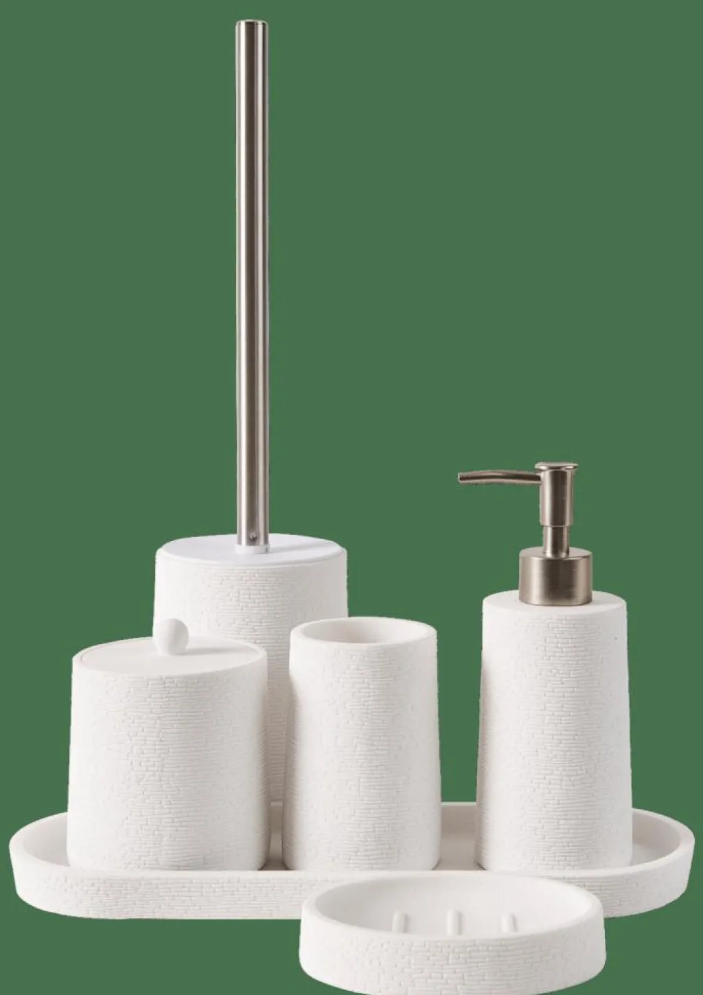 Accessoires Wc^CASA WHITE ELEGANCE Brosse WC Avec Support Blanc, Argent