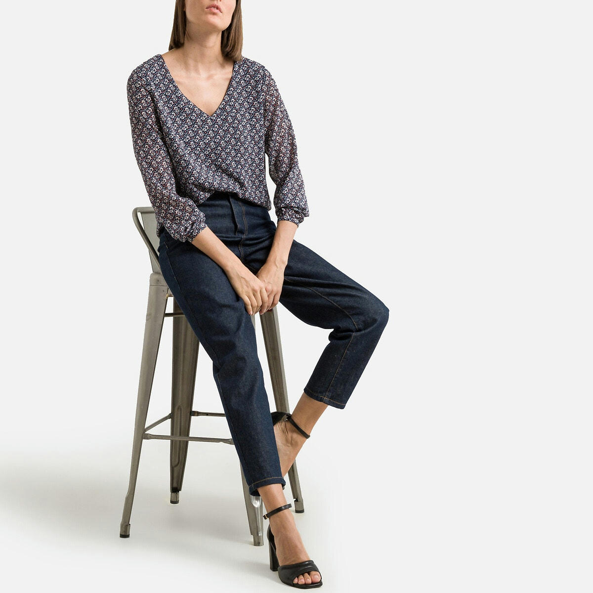 Blouse imprimée col V