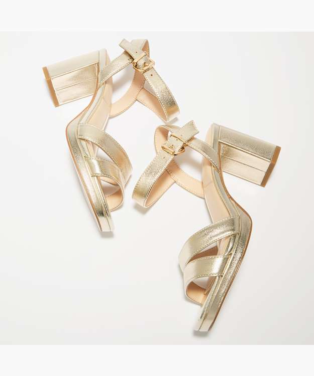 Manifesting Gold - Block Heel Sandals