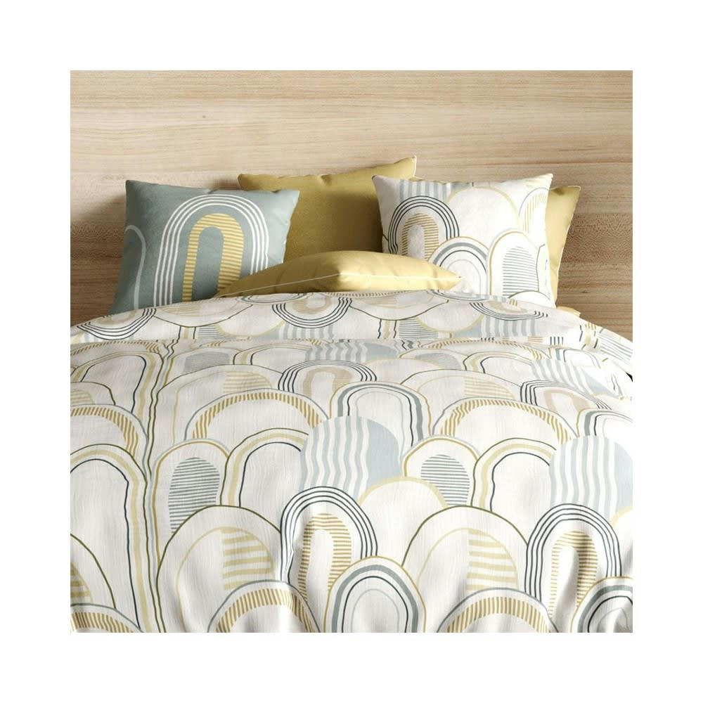 COLIZÉ - Parure de couette 100% coton 57 fils imprimée 260x240 2 taies