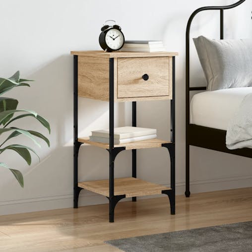 NNEVL Bedside Cabinet Sonoma Oak 34x36x70 cm Engineered Wood