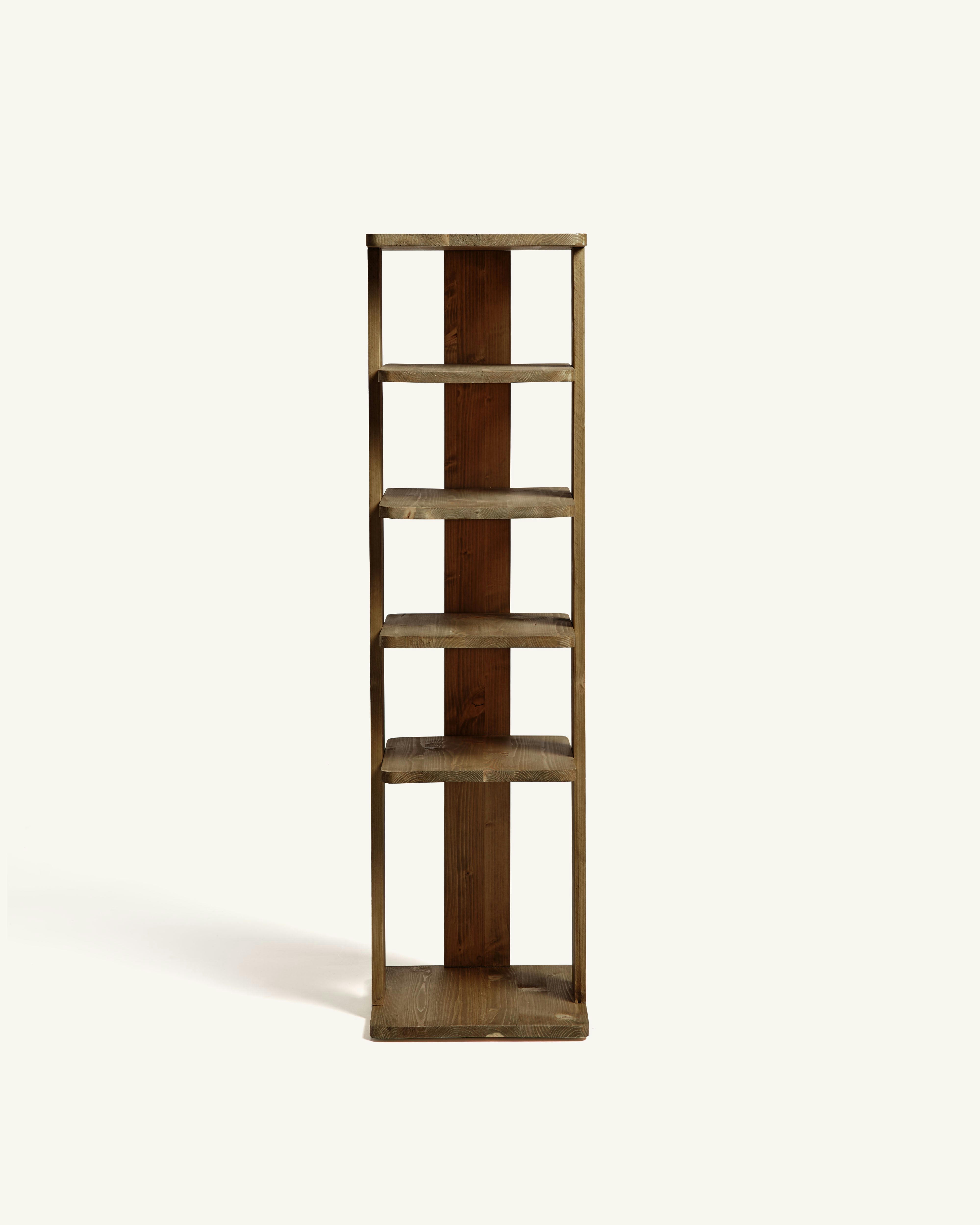 EFRON - Porte-chaussures en bois d’épicéa en couleur marron