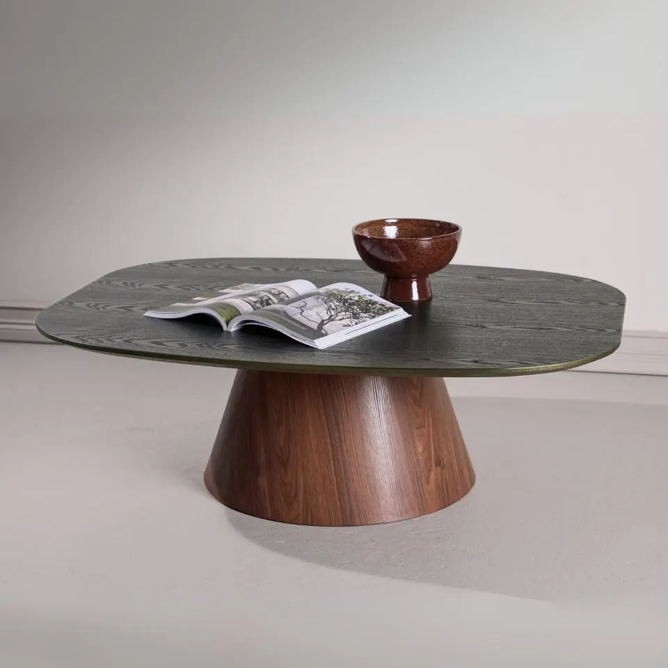 Salontafel Deens Ovaal - Donkergroen MDF - 120x92,5x39cm - Lanzo