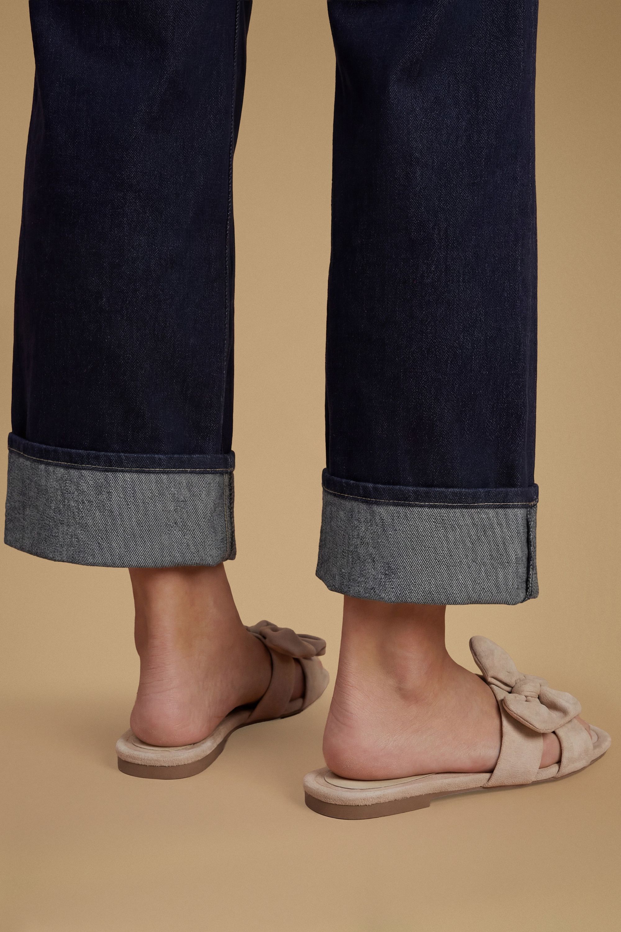 Oasis Freya Faux Suede Bow Detail Sliders