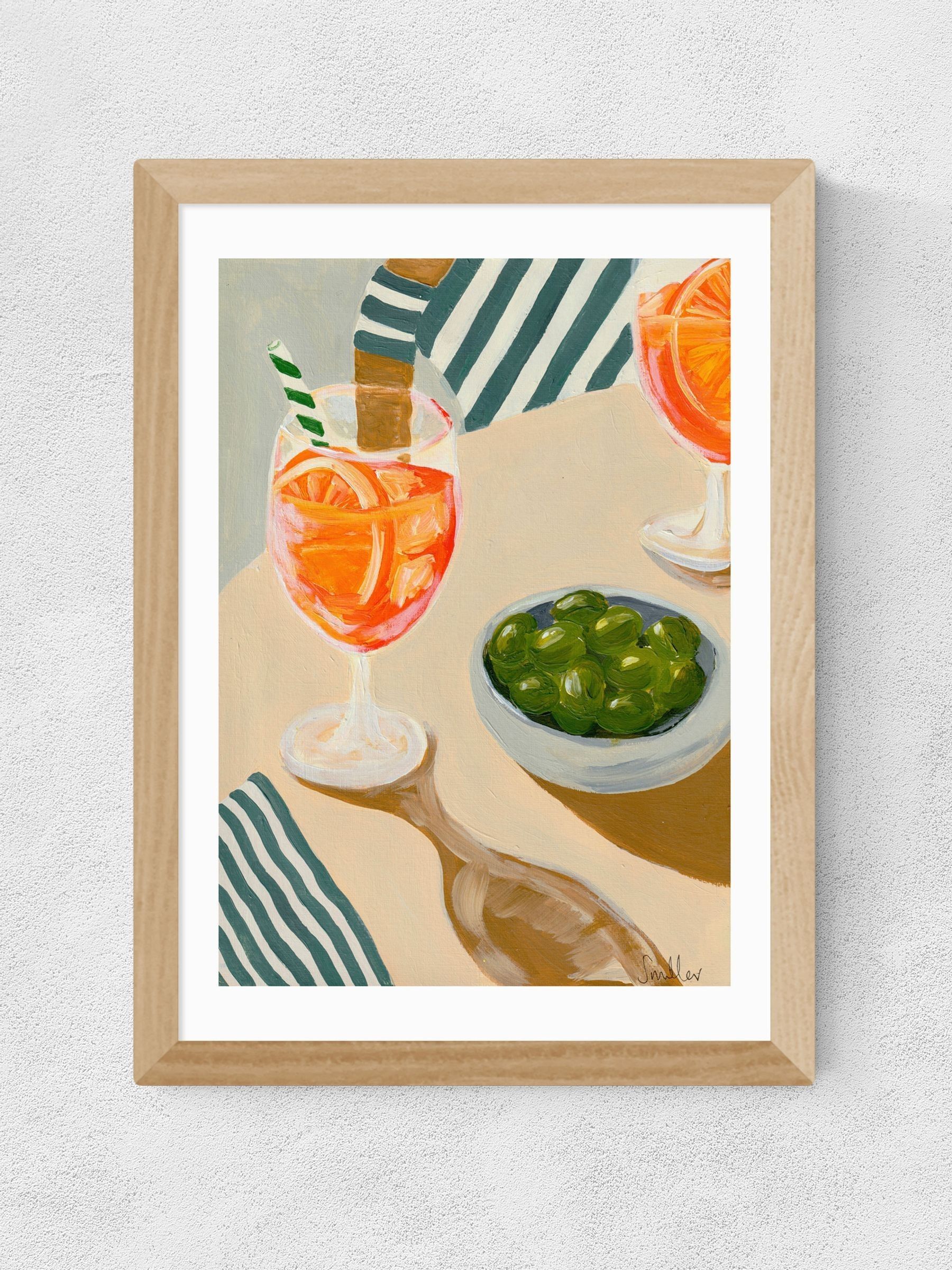 East End Prints Oak Aperitif Wall Art Print by Susie Miller