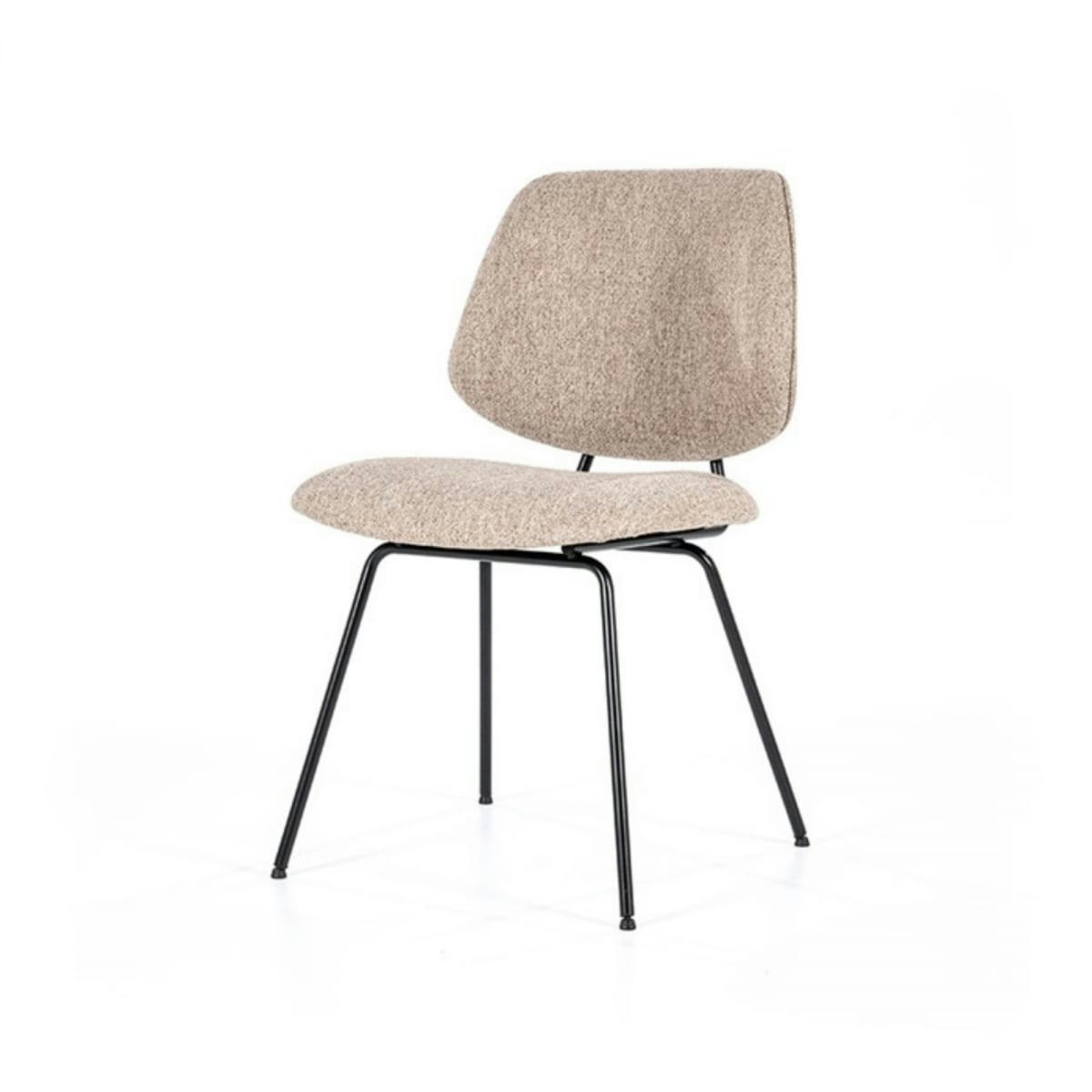 TOINE - Chaise salle à manger moderne en tissu beige
