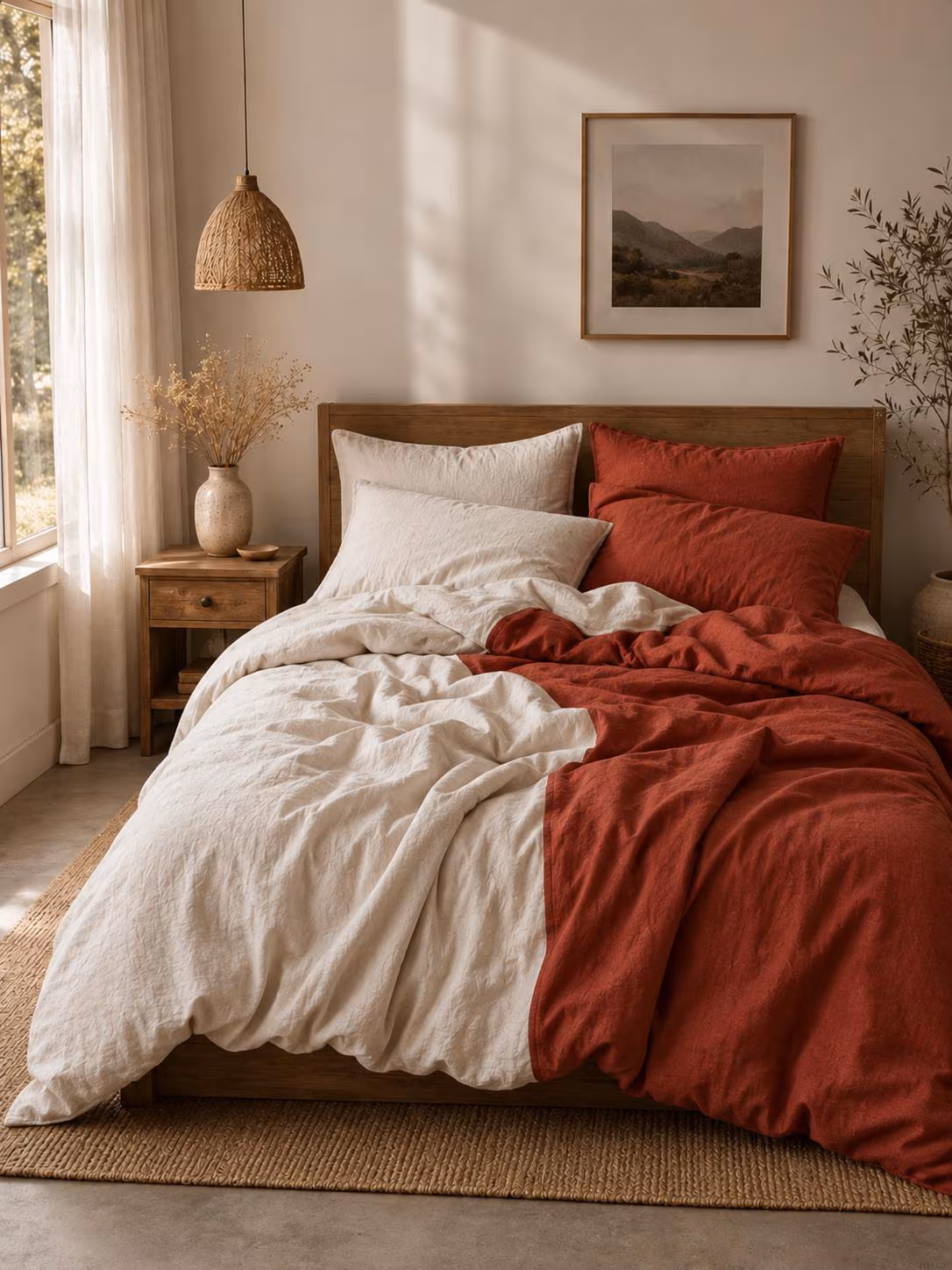 Organic Linen Duvet Cover, 100% European Flax Bedding, Soft Washed Linen Comforter Cover, Farmhouse Bedroom Decor