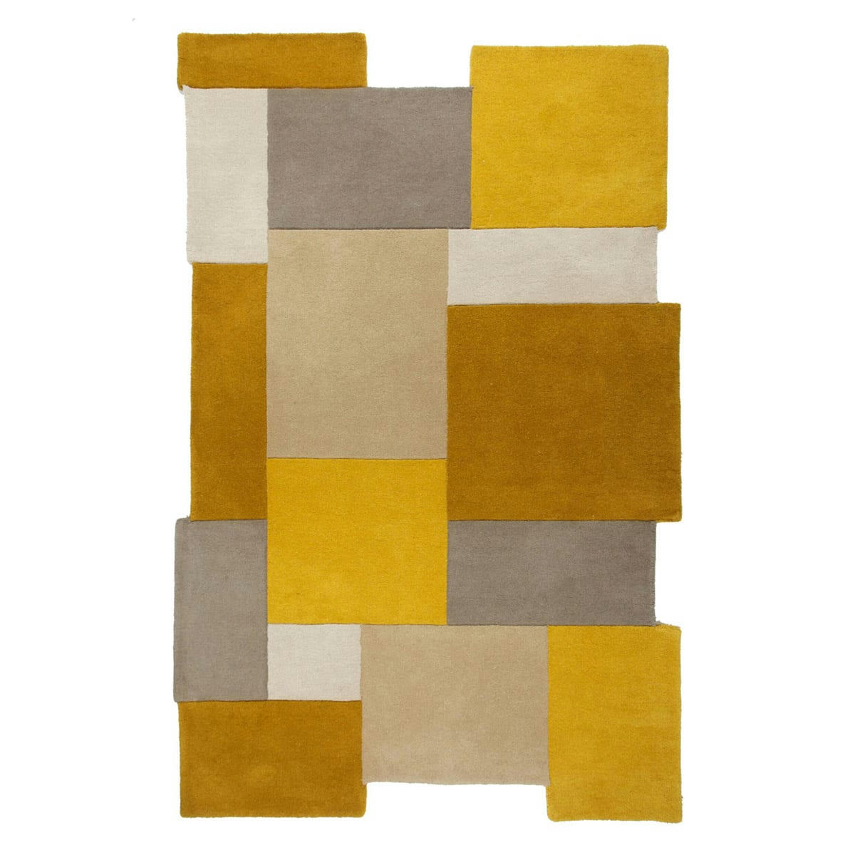 FR DESIGN - Tapis design en Laine Jaune moutarde 160x230 cm