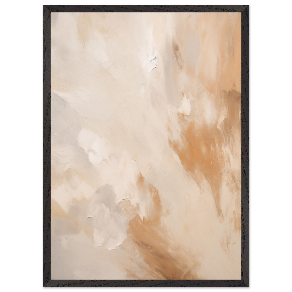 Artfulprints Poster met Lijst Abstract - Golden touch 2  - 50x70 cm - Terracotta
