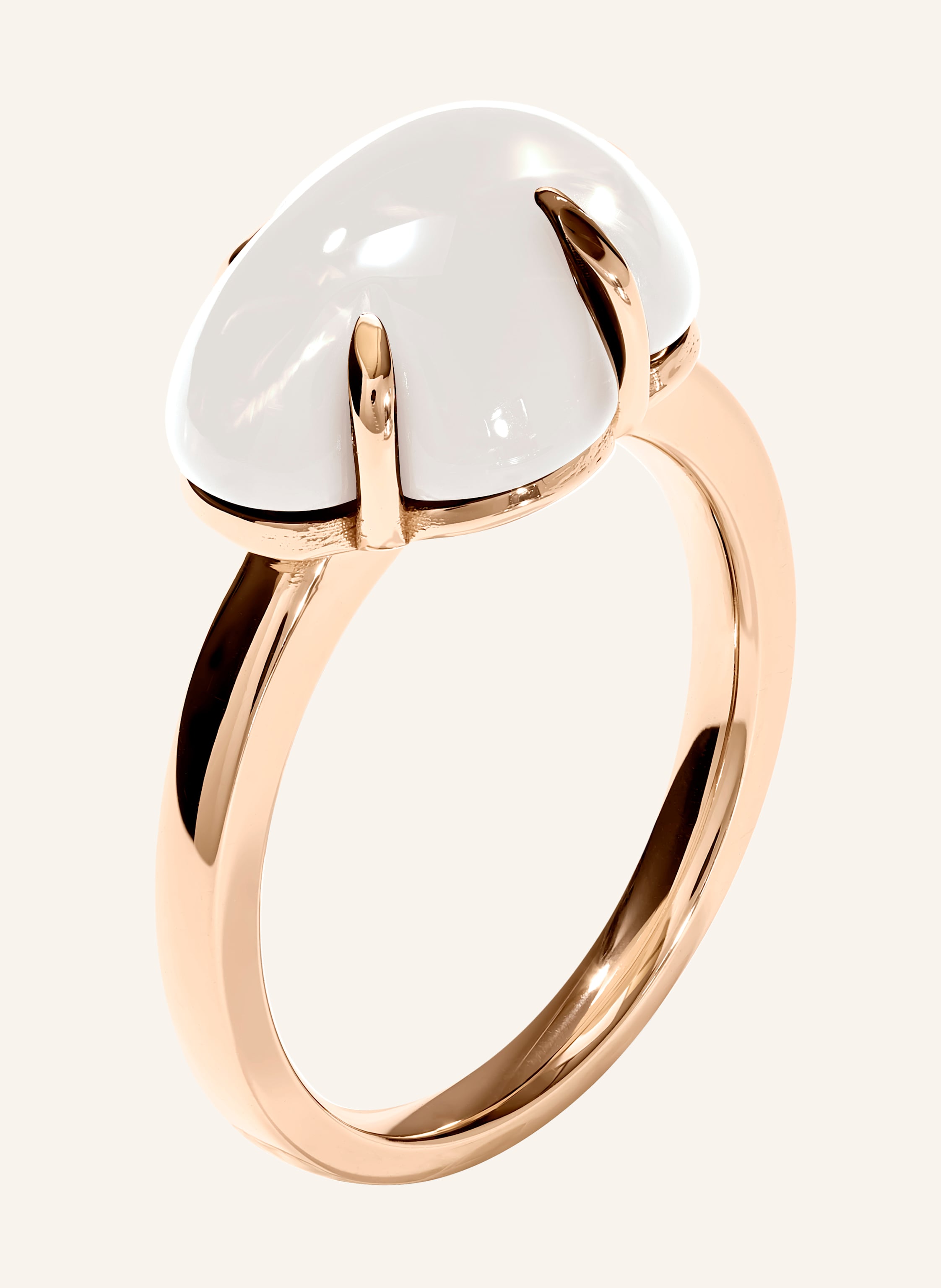 VIERI Ring WOLKE MILCHQUARZ