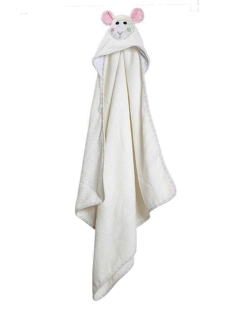 ZOOCCHINI Baby Snow Terry Hooded Bath Towel - Lola the Lamb