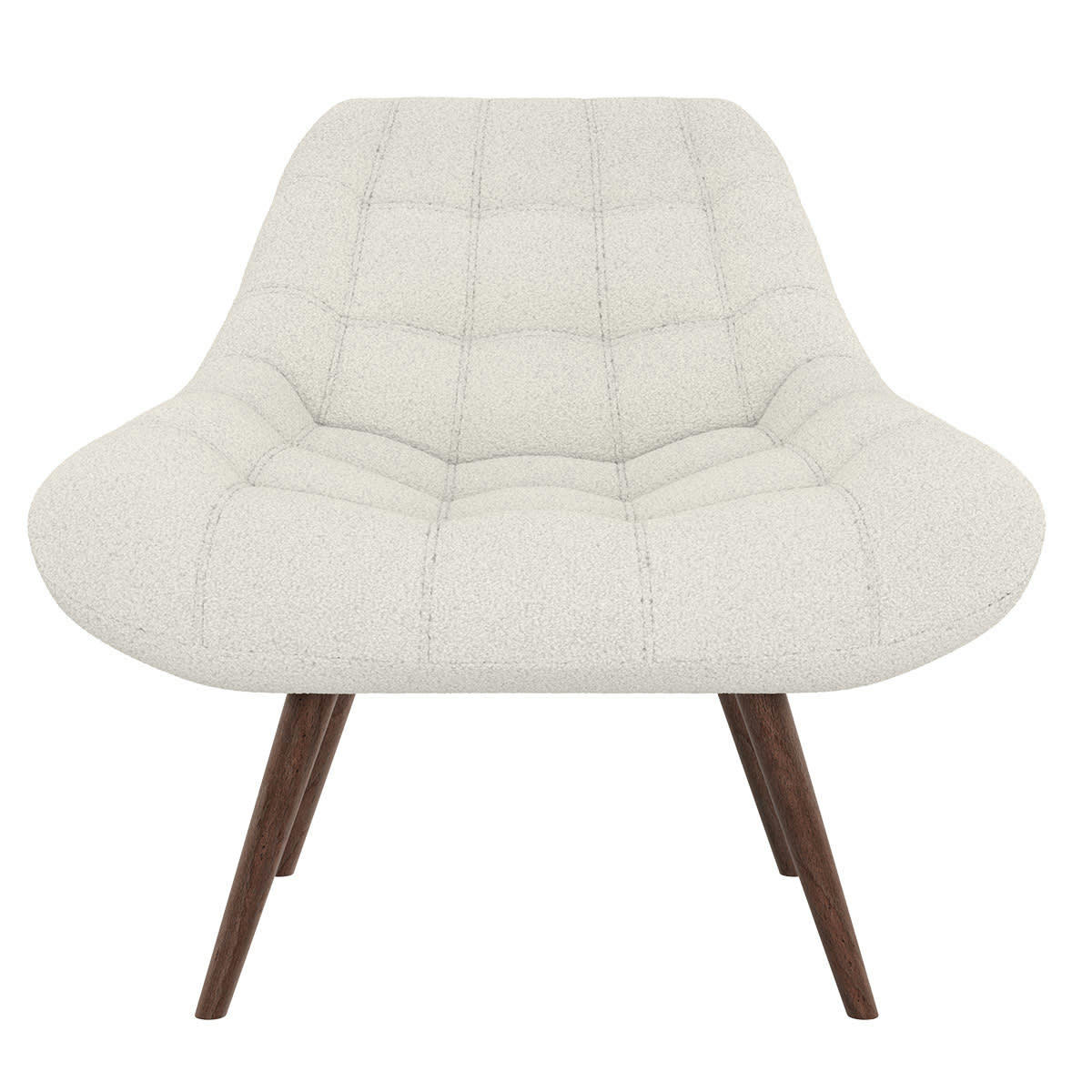 OLAF - Fauteuil blanc effet laine bouclette