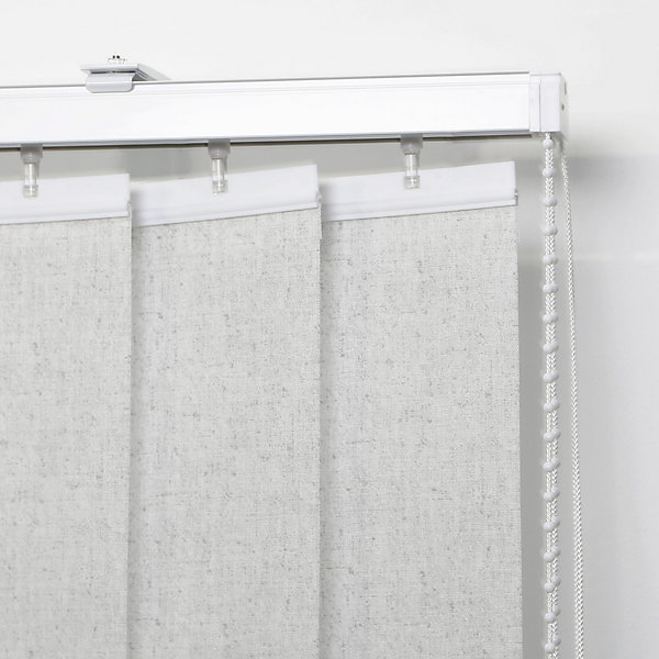 5 lamelles verticales orientables 89mm pour store californien gris chiné sans chaînette H.260cm, Madeco