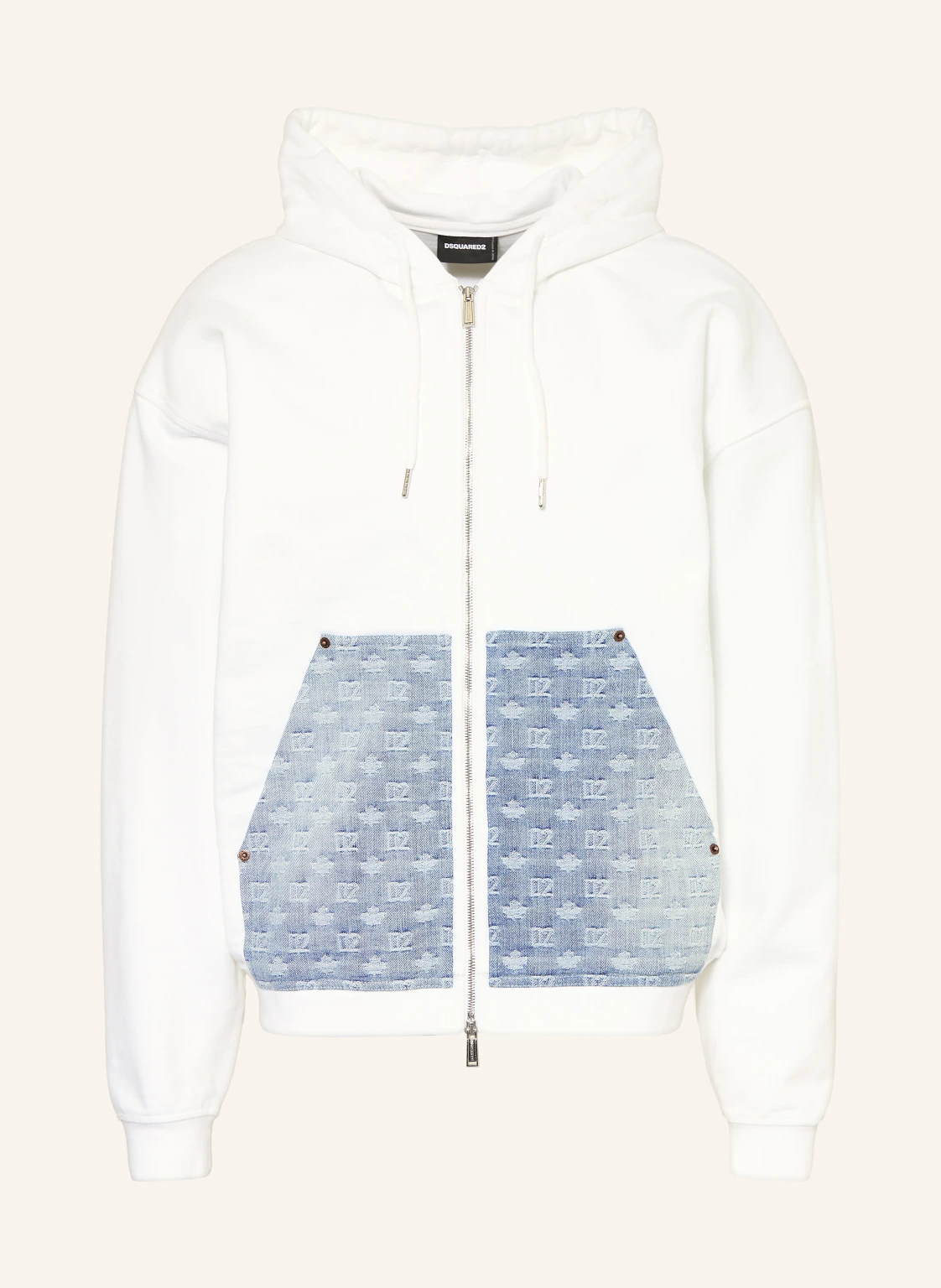 DSQUARED2 Sweatjacke im Materialmix