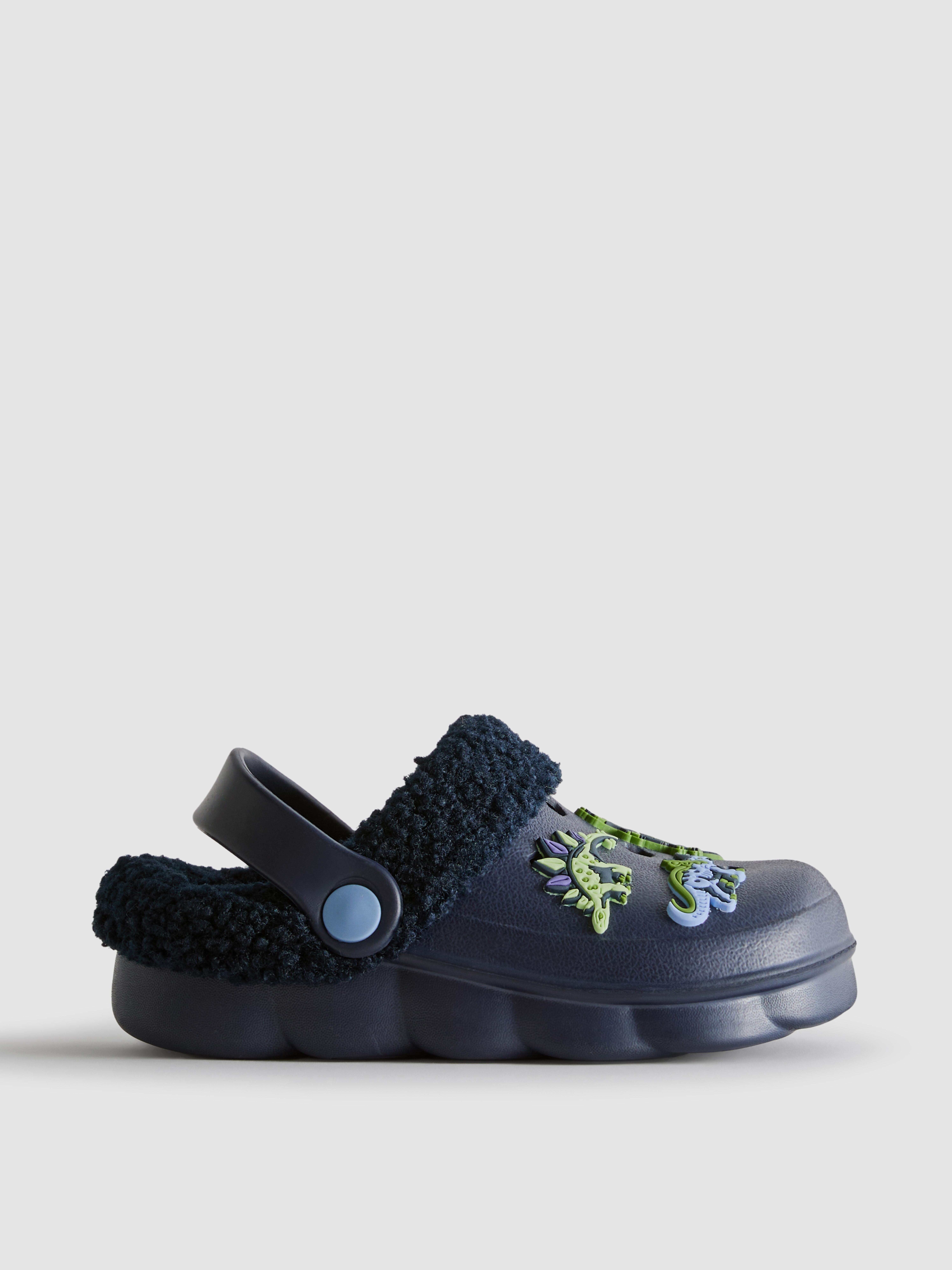 Dinosaur Sherpa Clog Slippers