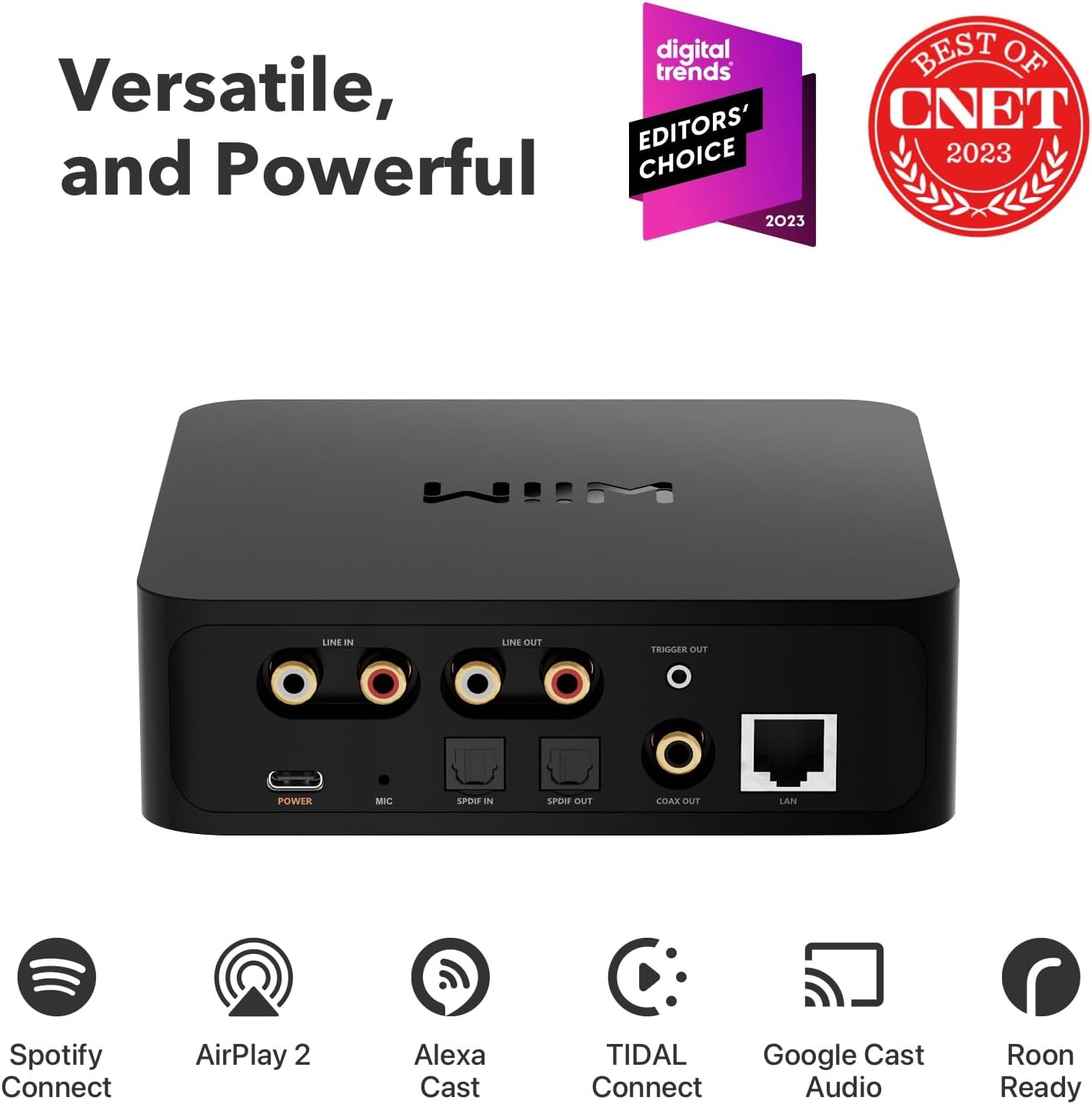 WiiM Pro AirPlay 2 Receiver  Google Cast Audio  WiFi Multiroom Streamer  Compatible with Alexa  Siri and Google Assistant  Stream Hi-Res Audio from Spotify  Amazon Music  Tidal and More