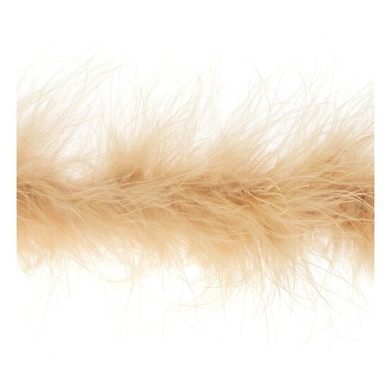 Beige Luxury Marabou Trim by the Metre