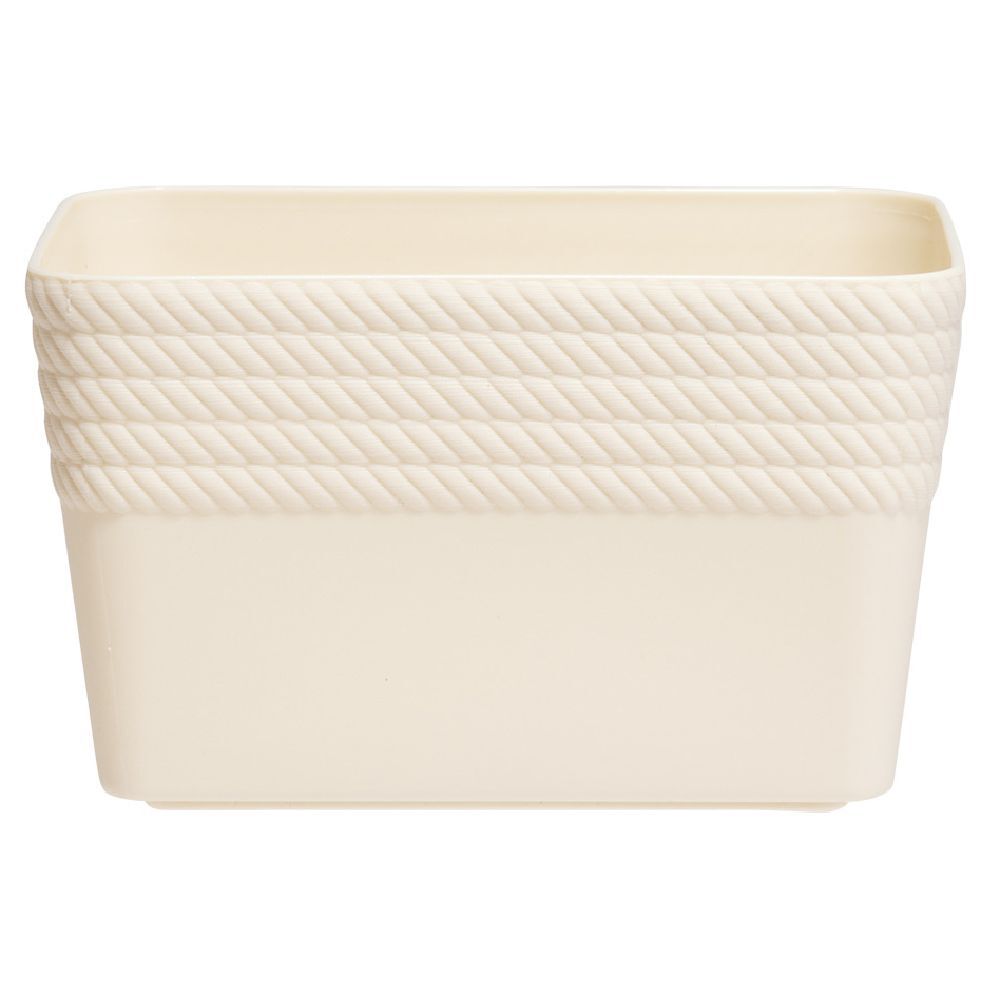 BoÎte plastique beige 14x11xH8,5cm