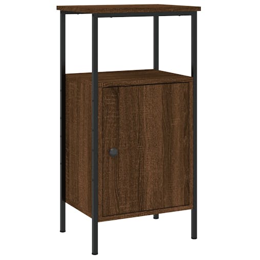 NNEVL Bedside Cabinets 2 pcs Brown Oak 41x31x80 cm Engineered Wood