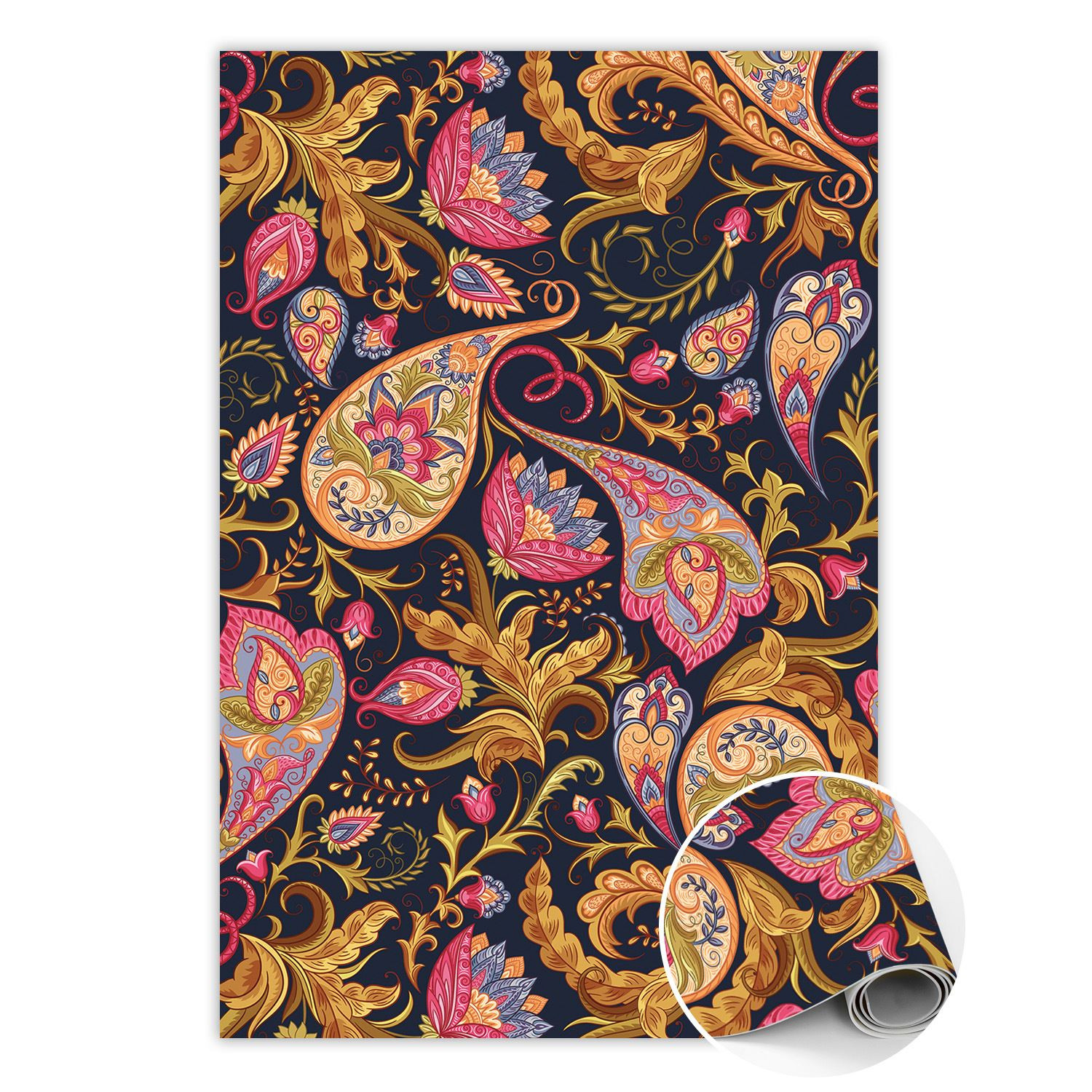 Dywan winylowy Kolorowy Paisley 80 x 120 cm