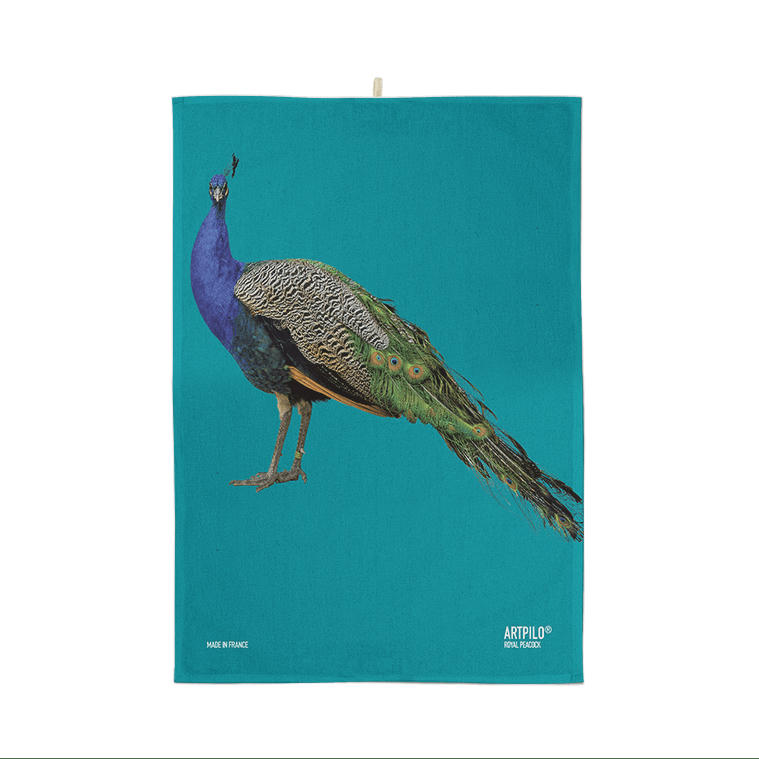 - Torchon cuisine oiseau coton bleu