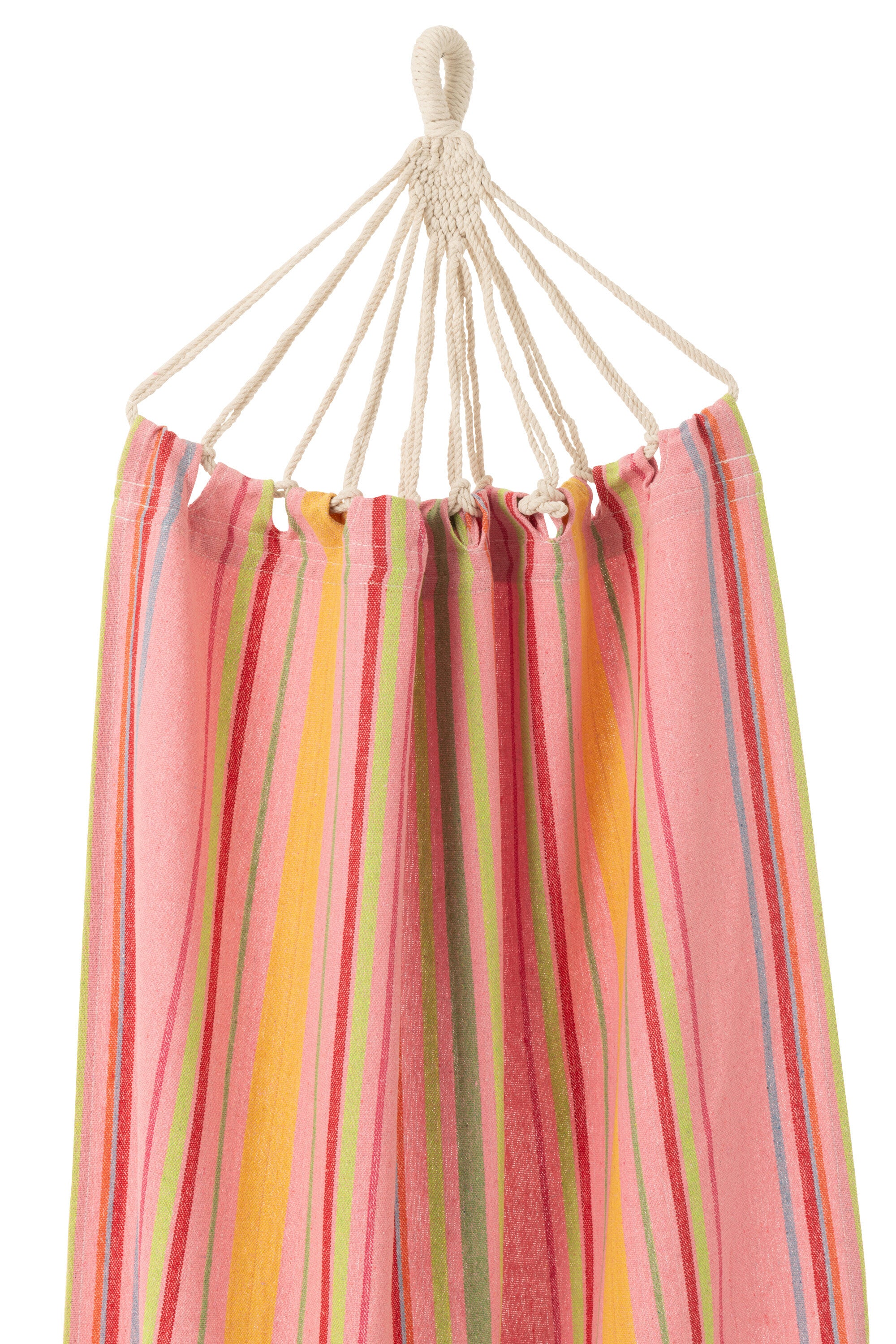 J-Line hangmat Strepen - katoen/polyester - roze/mix