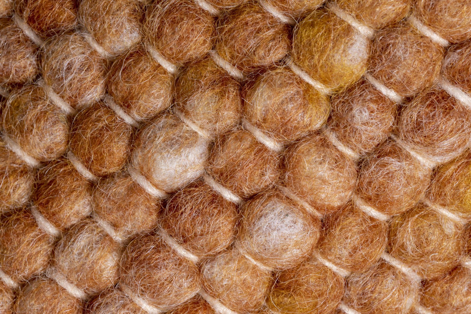 ALPEN - Tapis tissé main en laine vierge - terra 140x200 cm