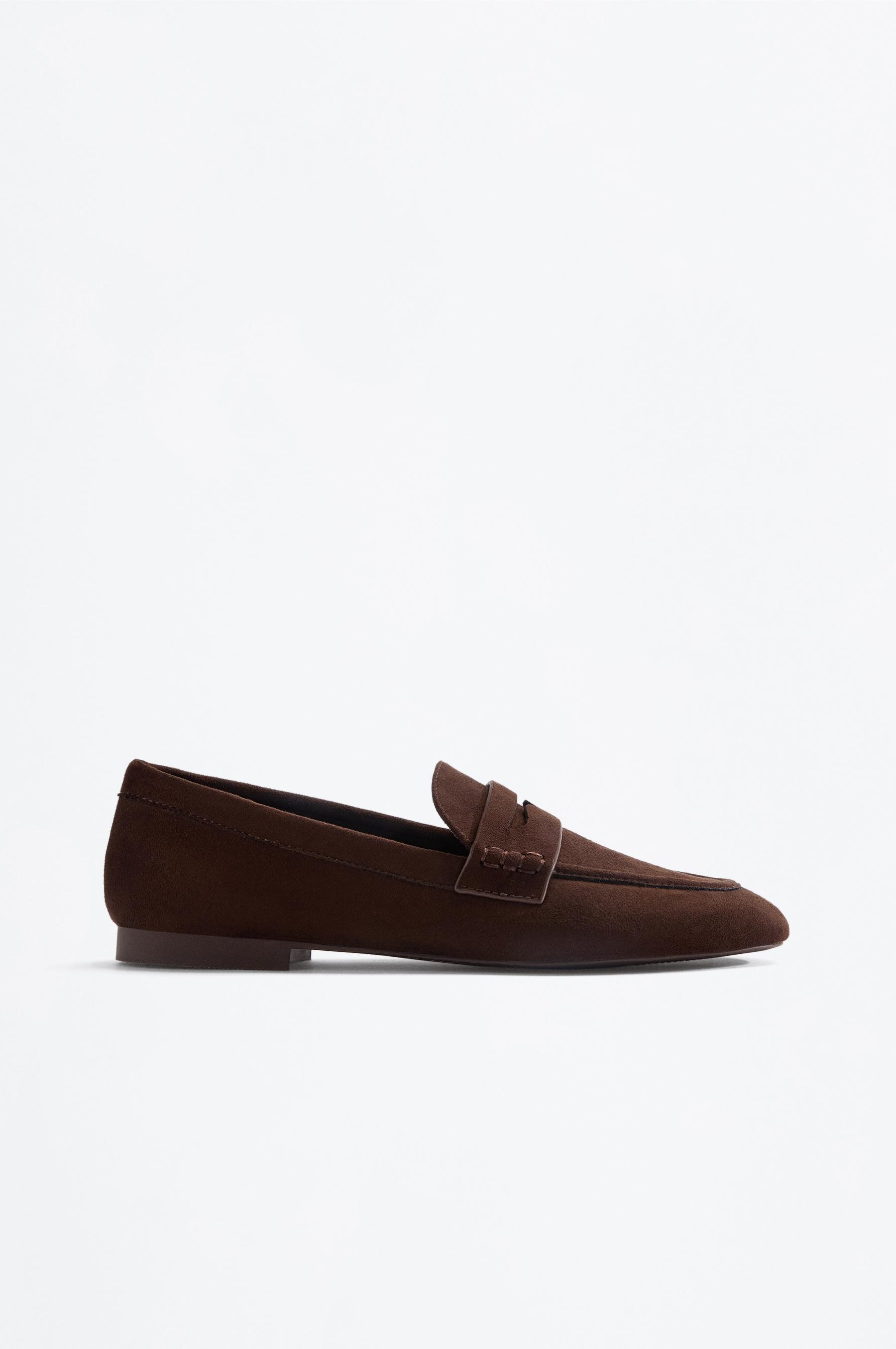 Zapato mocasín efecto ante