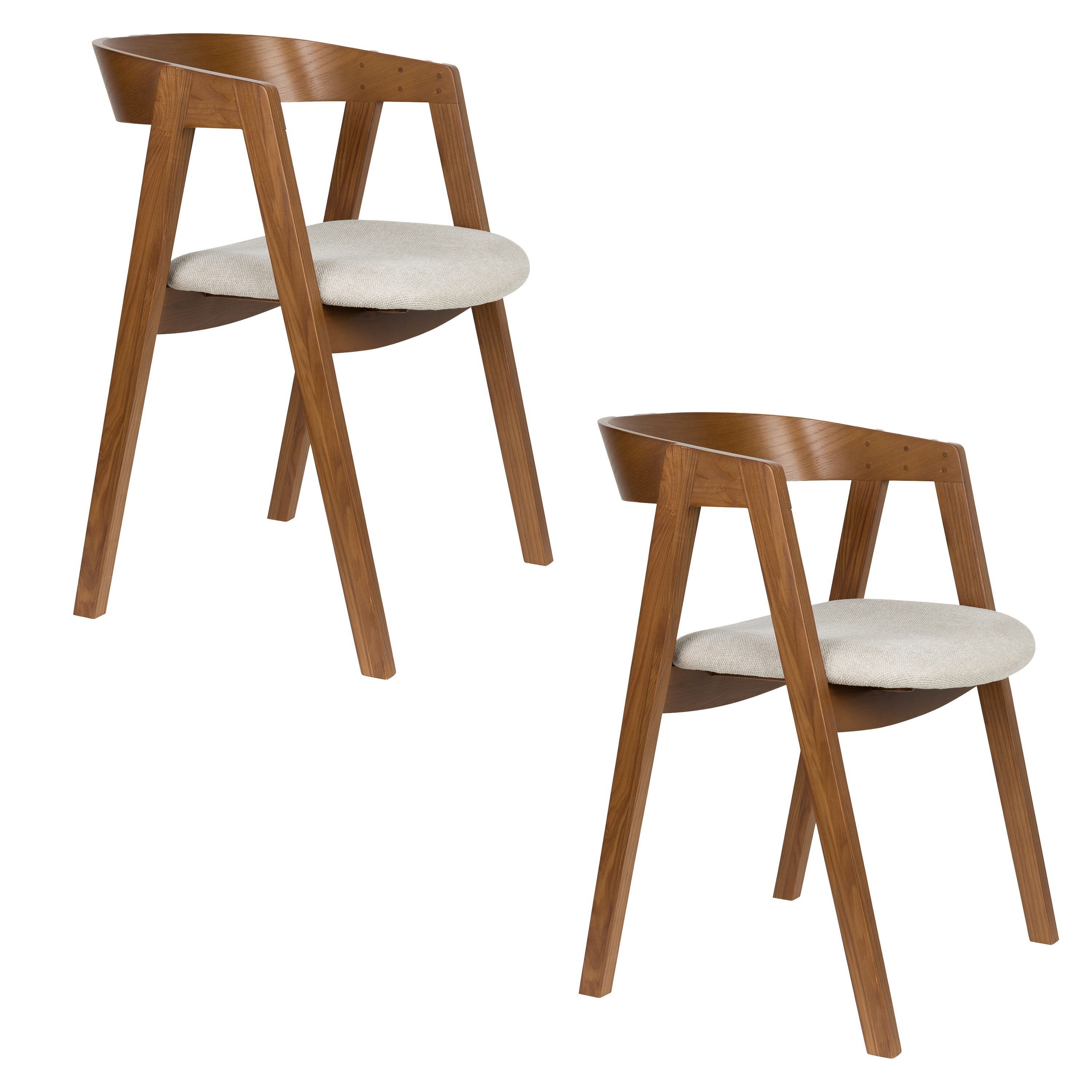 Zuiver Mads Eetkamerstoelen Donkerbruin - Set van 2