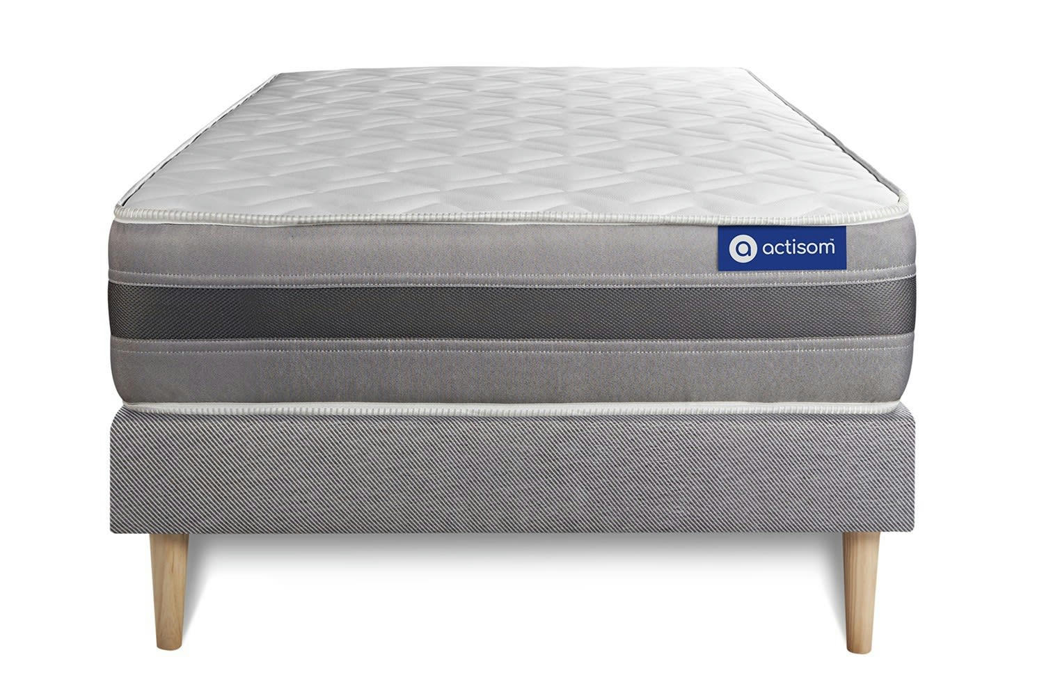 ACTILATEX RELAX - Ensemble 80x200 cm sommier kit gris